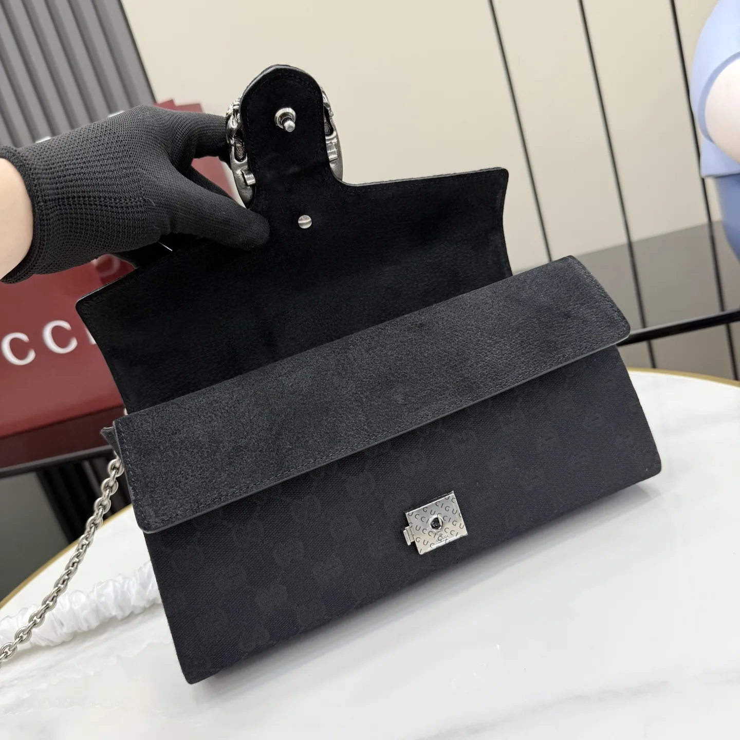 Gucci Black Dionysus Suede Leather Shoulder Bag product photo from LabelPicks