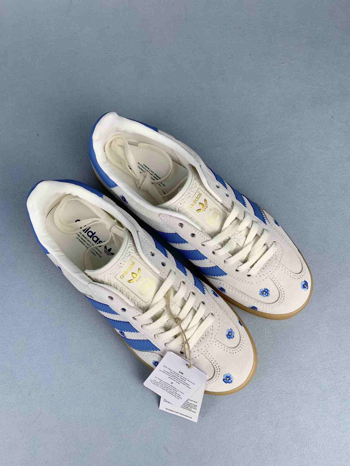 adidas Gazelle Indoor Light Blue Floral Shoes