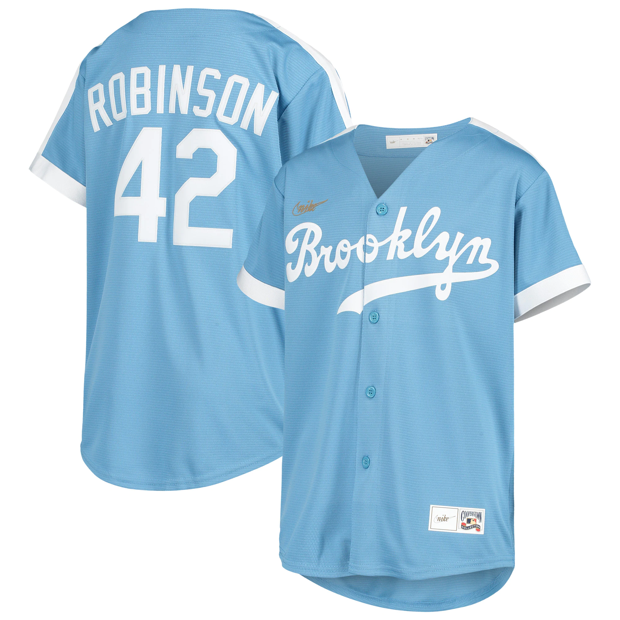 Jackie Robinson Brooklyn Dodgers Nike Youth Alternate Cooperstown Collection Player Jersey - Light Blue