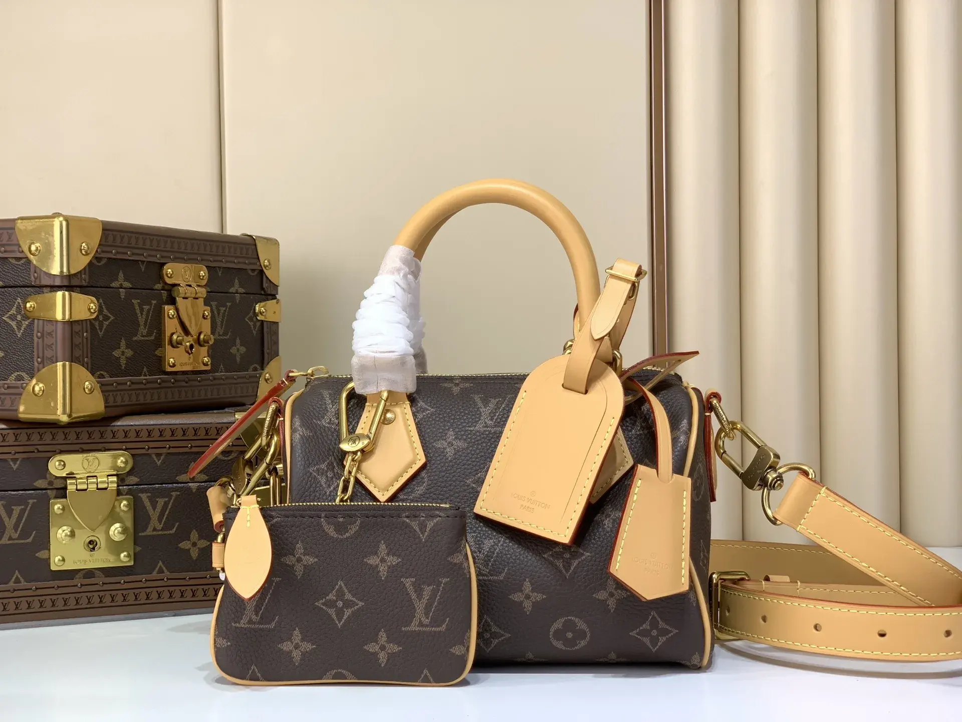 Louis Vuitton Blue Speedy Monogram Canvas Top Handle Bag product photo from LabelPicks