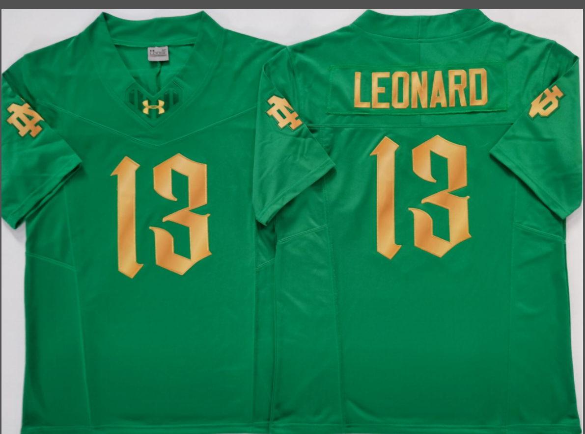 Jaden Leonard  NCAA Notre Dame Fighting Irish  Nike Vapor Limited Jersey