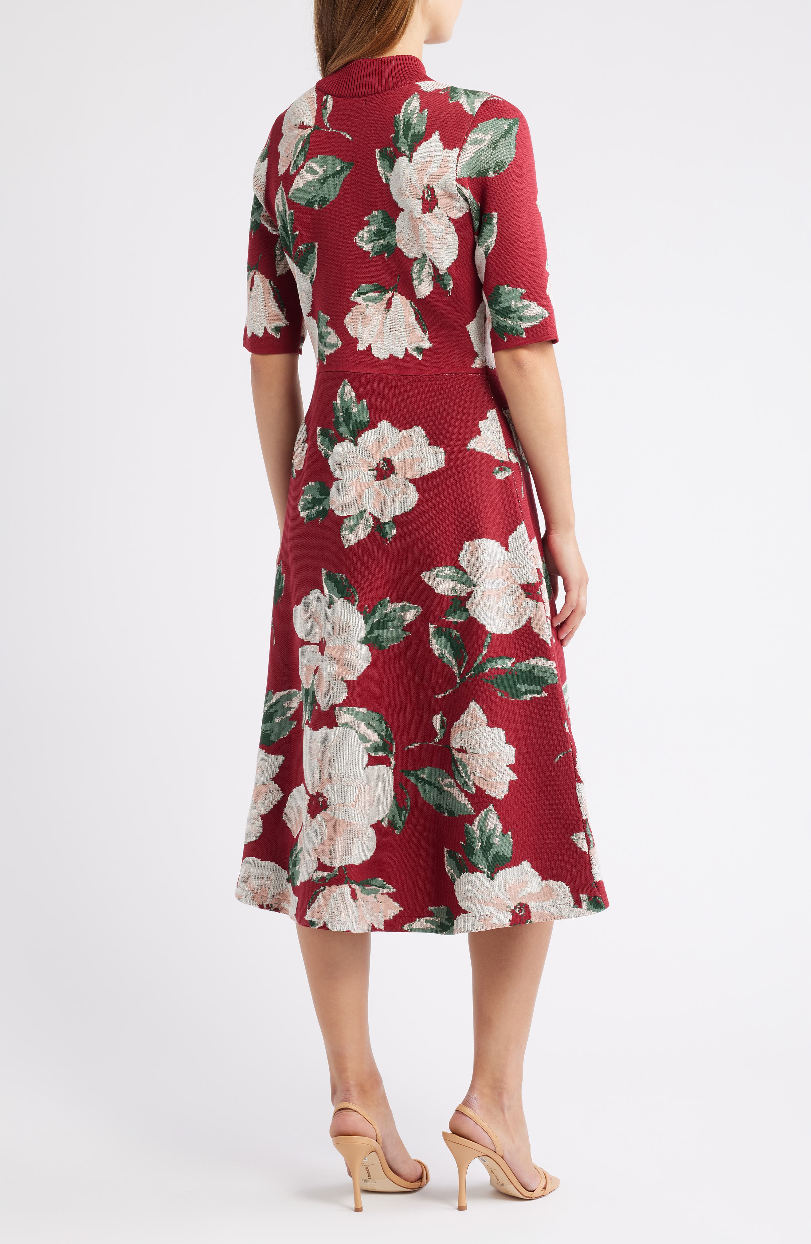 Julia Jordan Floral Mock Neck Knit Dress