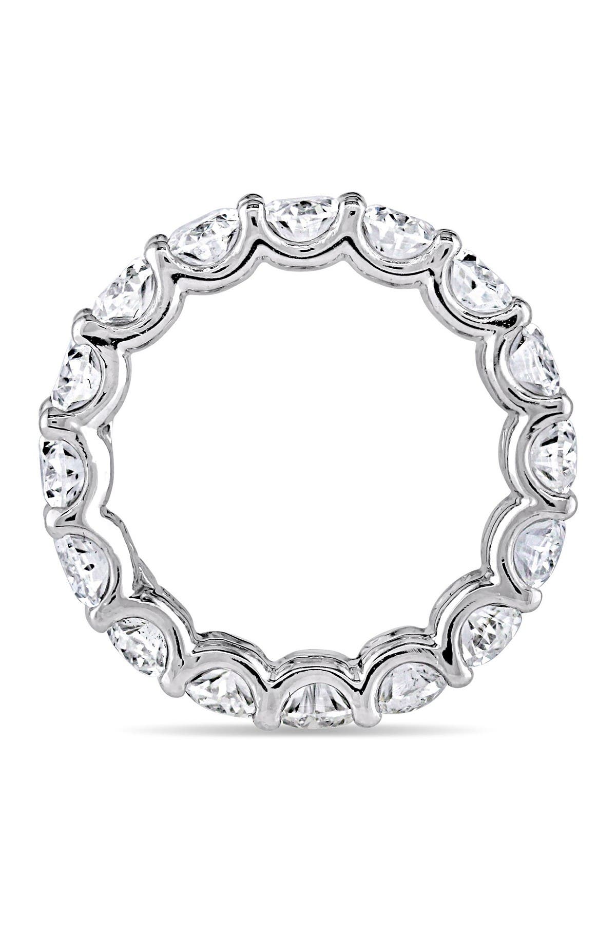 SUZY LEVIAN Sterling Silver Petite Oval-Cut CZ Eternity Band Ring