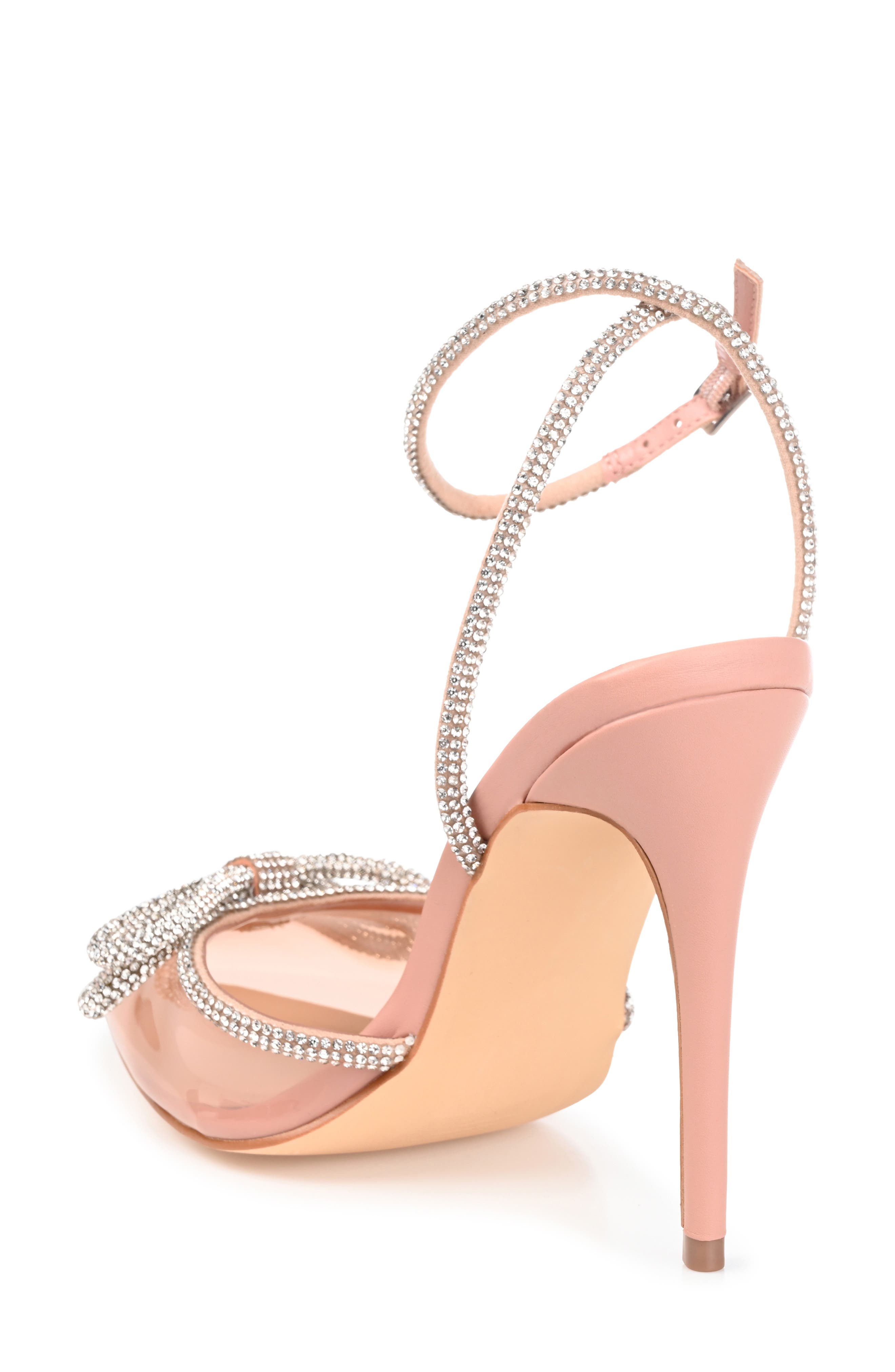 Journee Collection Gracia Crystal Bow Stiletto Pump