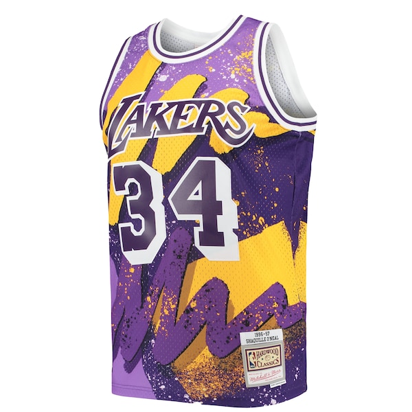 Shaquille O'Neal Los Angeles Lakers Hardwood Classics 1996/97 Hyper Hoops Swingman Jersey - Purple