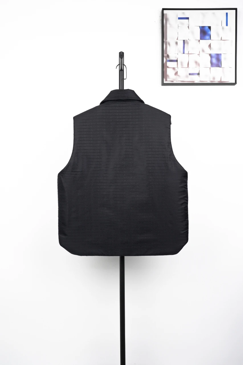 Prada Black Jacquard Triangle Logo Padded Vest product photo from LabelPicks