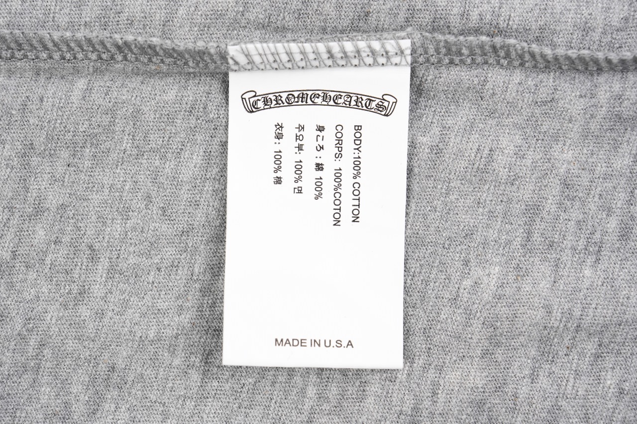 Chrome Hearts Grey Pocket Cross Leather Label T-Shirt product photo from LabelPicks
