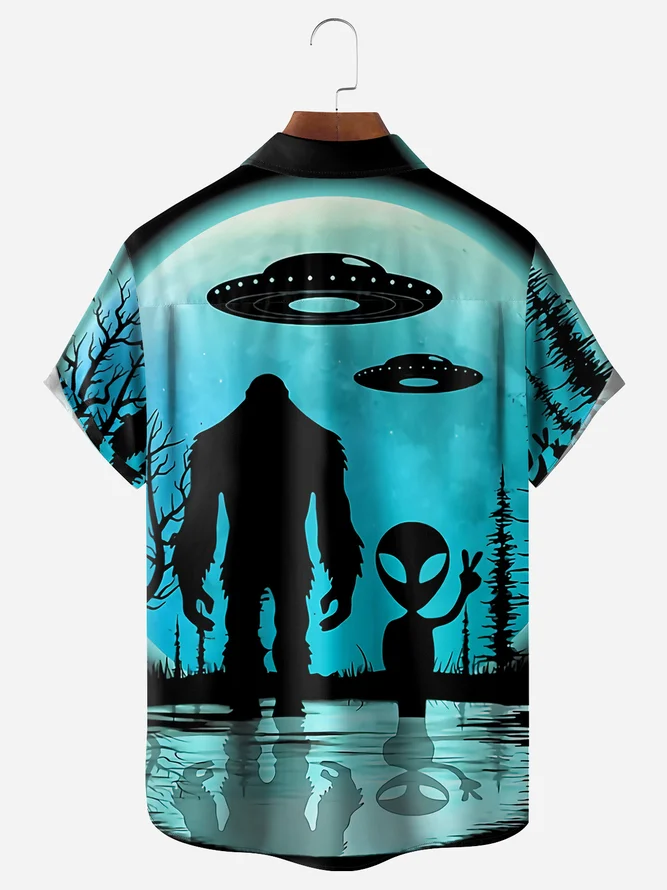 Alien Chest Pocket Short Sleeve Shirt