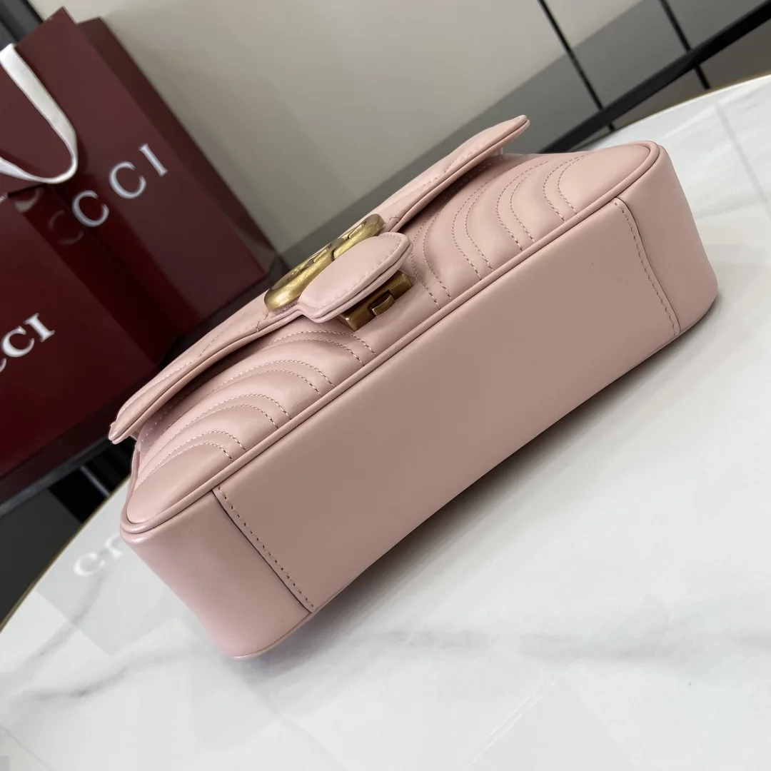 Gucci Marmont Pink GG Supreme Canvas Crossbody Bag product photo from LabelPicks