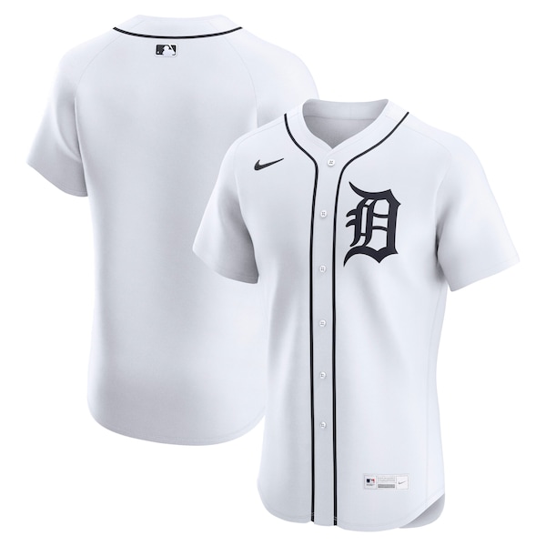 Detroit Tigers Nike Home Elite Jersey - White/Navy