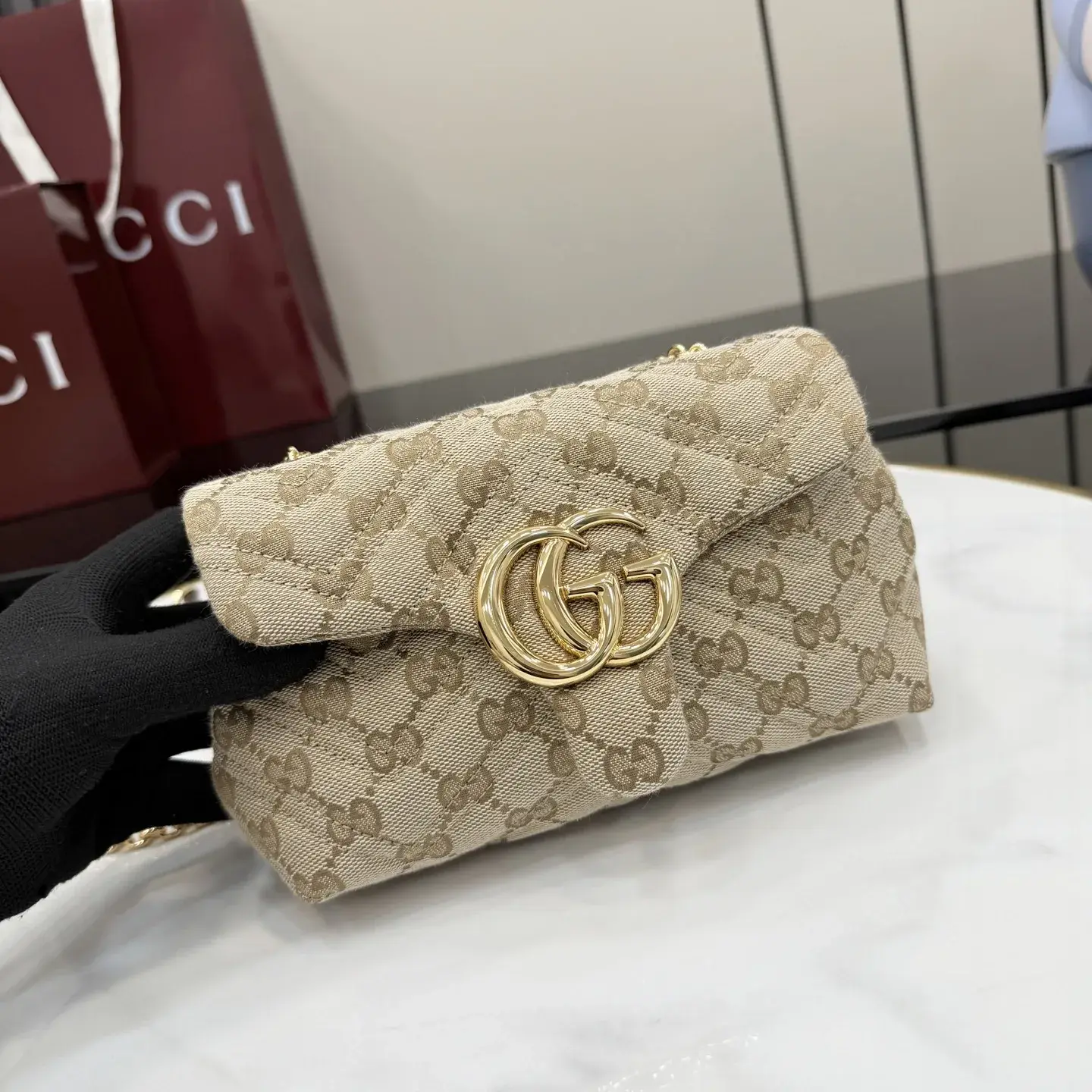 Gucci Generation Brown GG Supreme Canvas Crossbody Bag product photo from LabelPicks