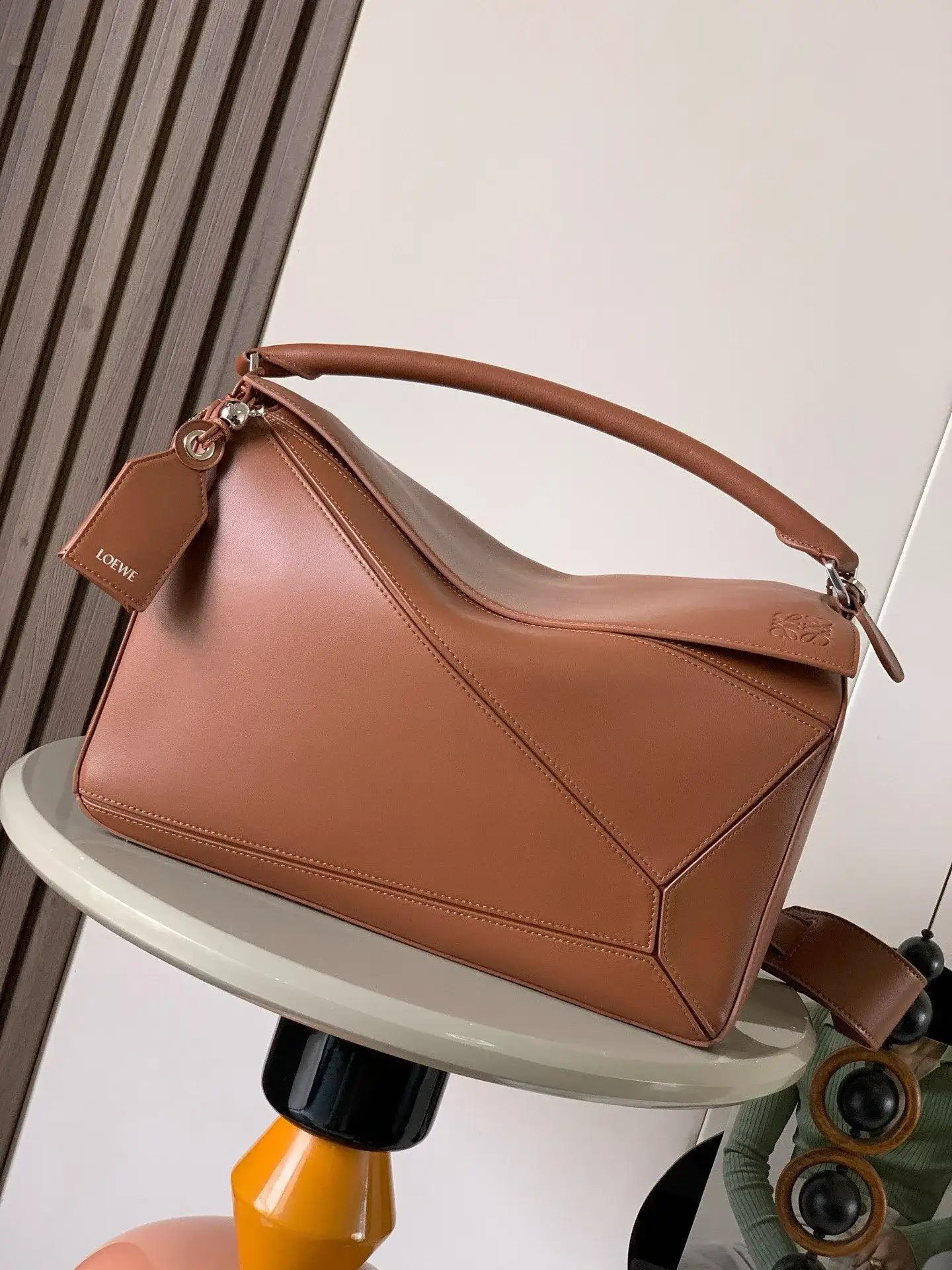 Loewe Puzzle Brown Lambskin Crossbody Bag product photo from LabelPicks