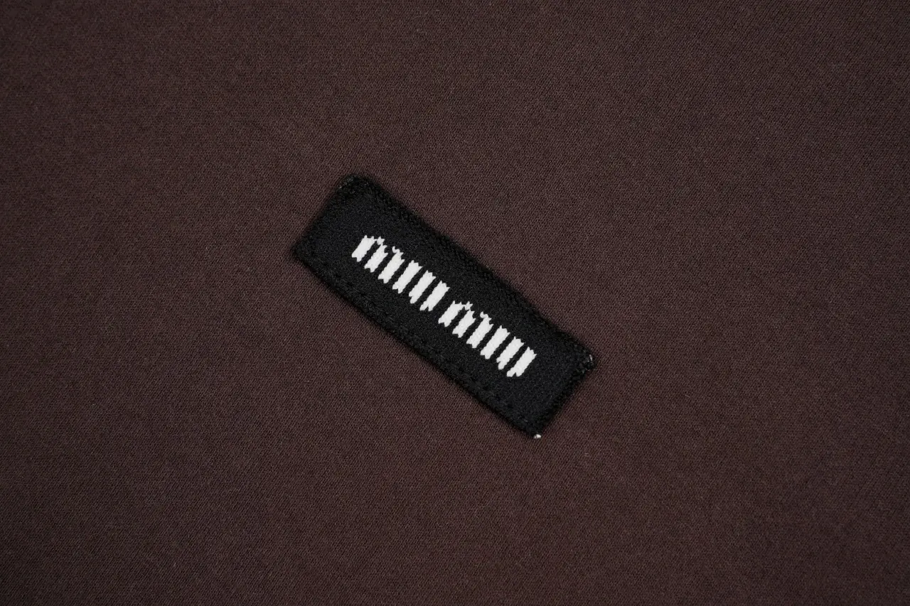 Miu Miu Brown Stripe Layered Look Long Sleeve Polo Shirt product photo from LabelPicks