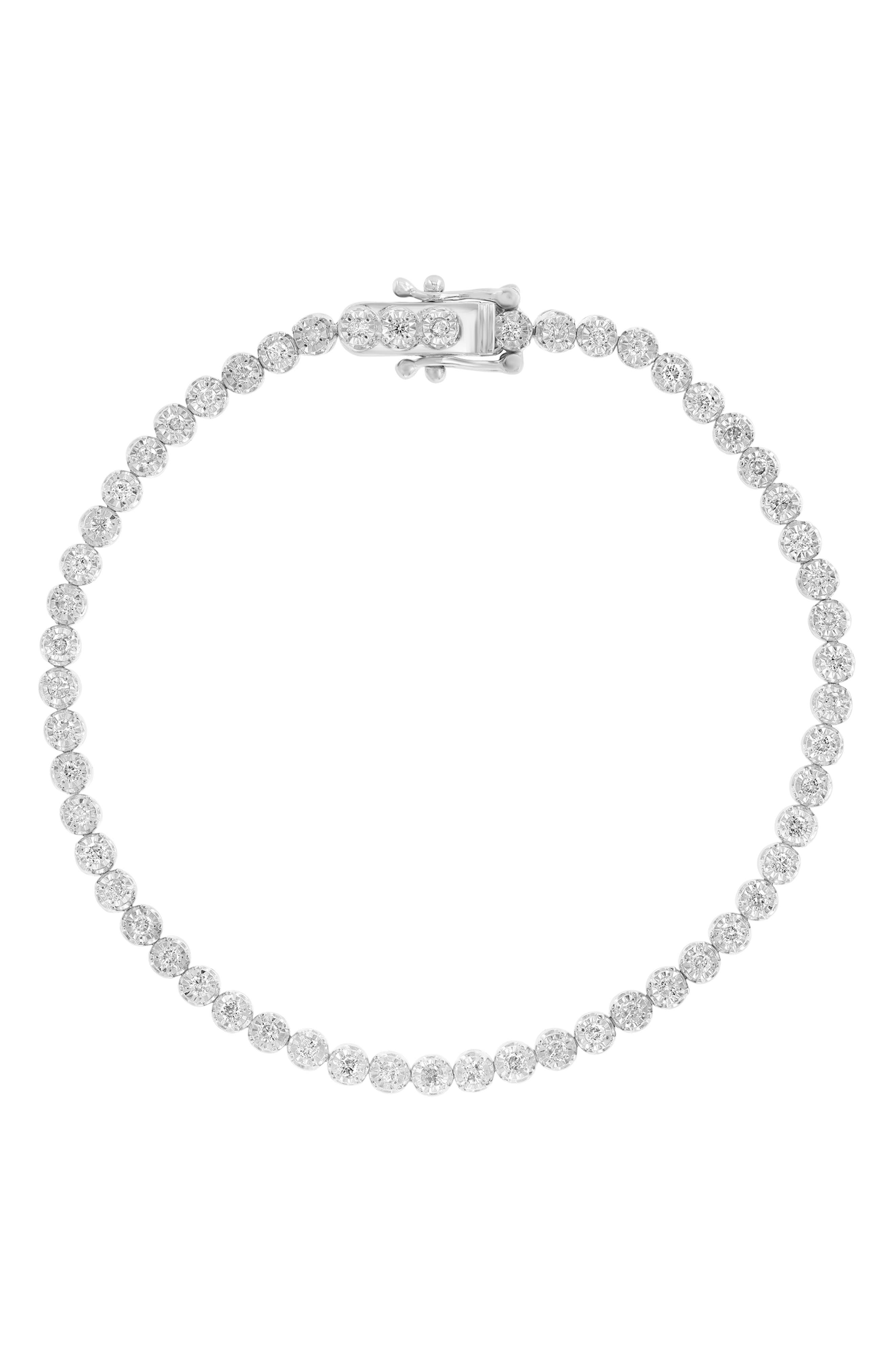 EFFY Sterling Silver Diamond Tennis Bracelet - 0.12ct.