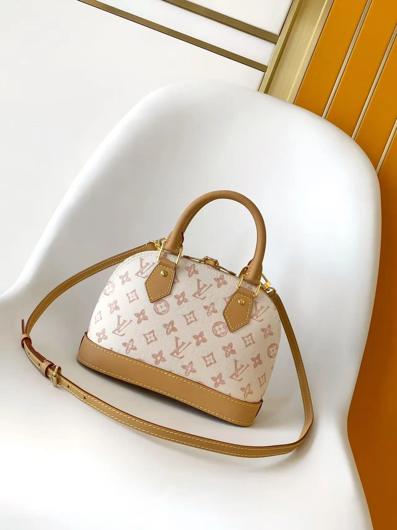 Louis Vuitton Alma Beige Monogram Canvas Top Handle Bag product photo from LabelPicks