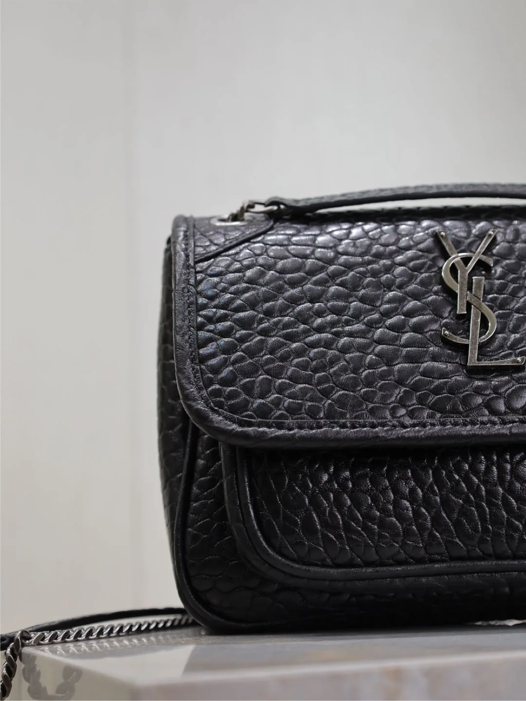 Saint Laurent Black Niki Lambskin Shoulder Bag product photo from LabelPicks