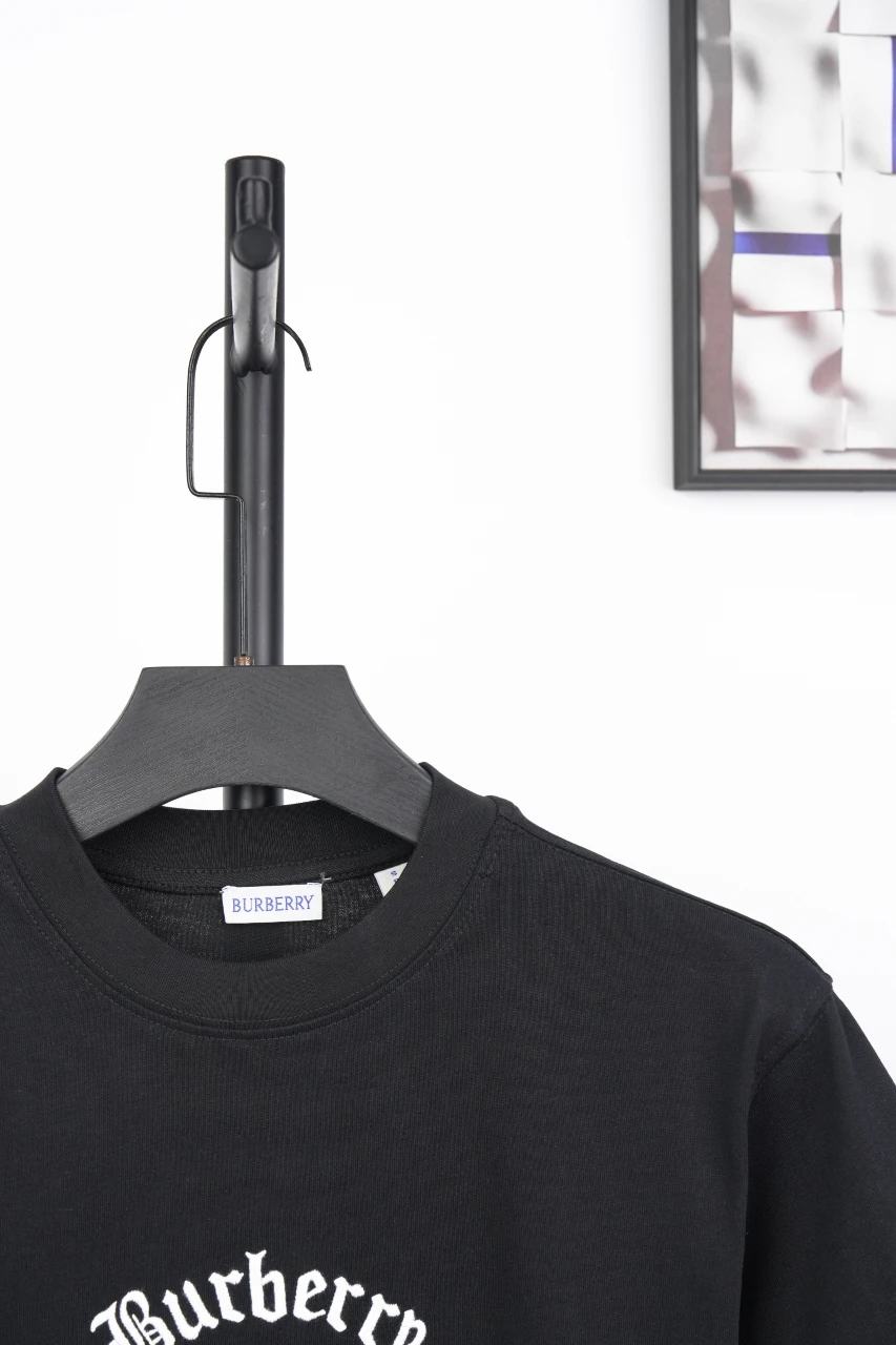 Burberry Black Check Flag Equestrian Knight Embroidered T-Shirt product photo from LabelPicks