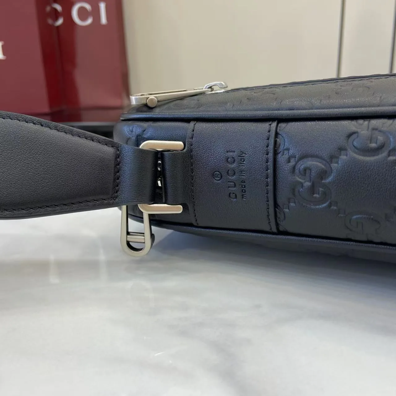Gucci Black Smooth Leather Crossbody Bag product photo from LabelPicks
