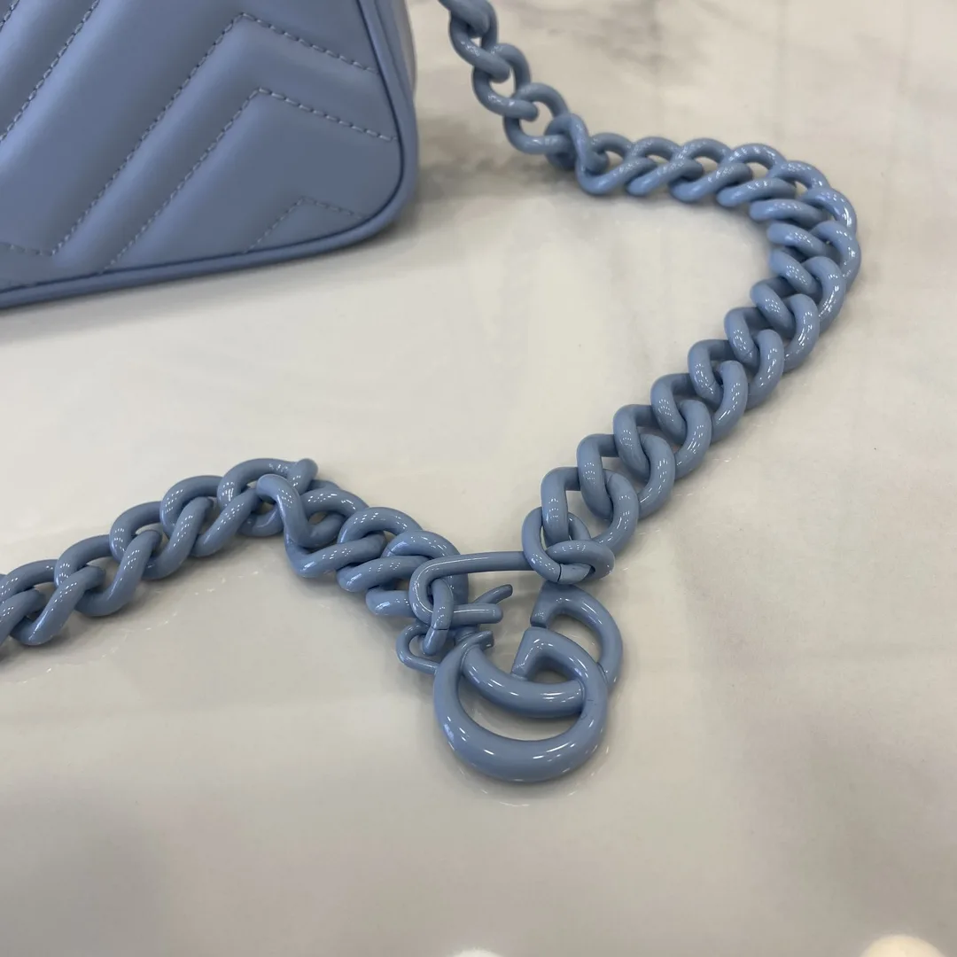 Gucci Blue Marmont Quilted Leather Shoulder Bag product photo from LabelPicks