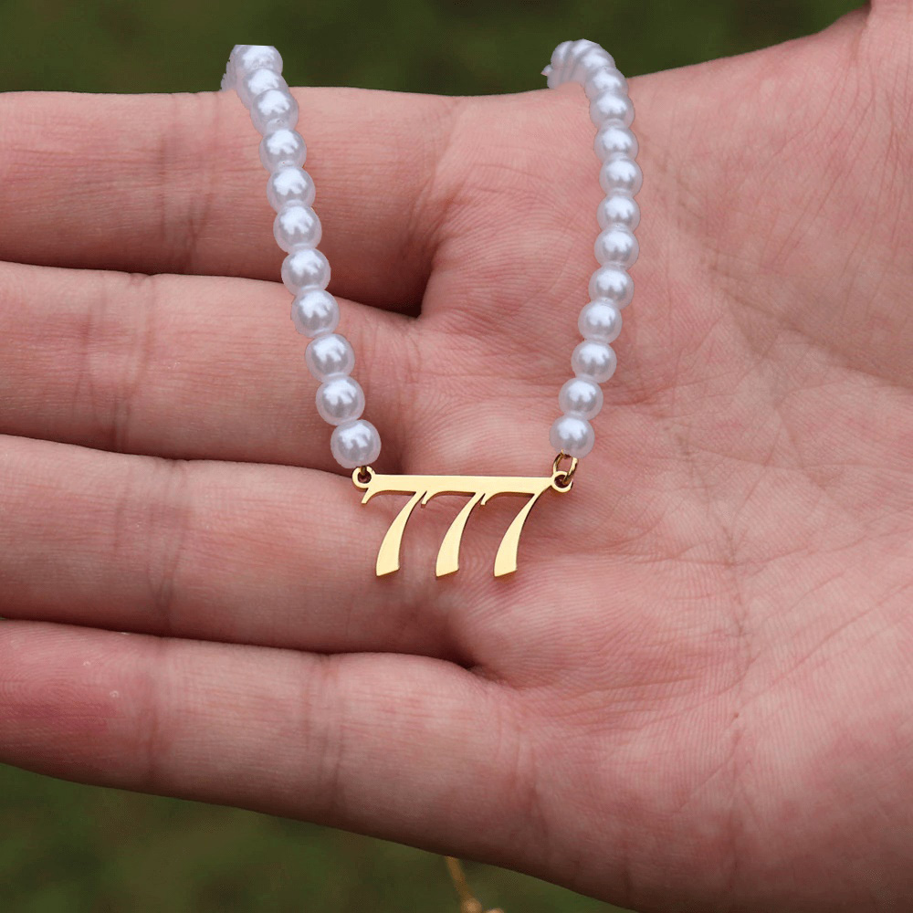 Angel Pearl Number Necklaces 111-999