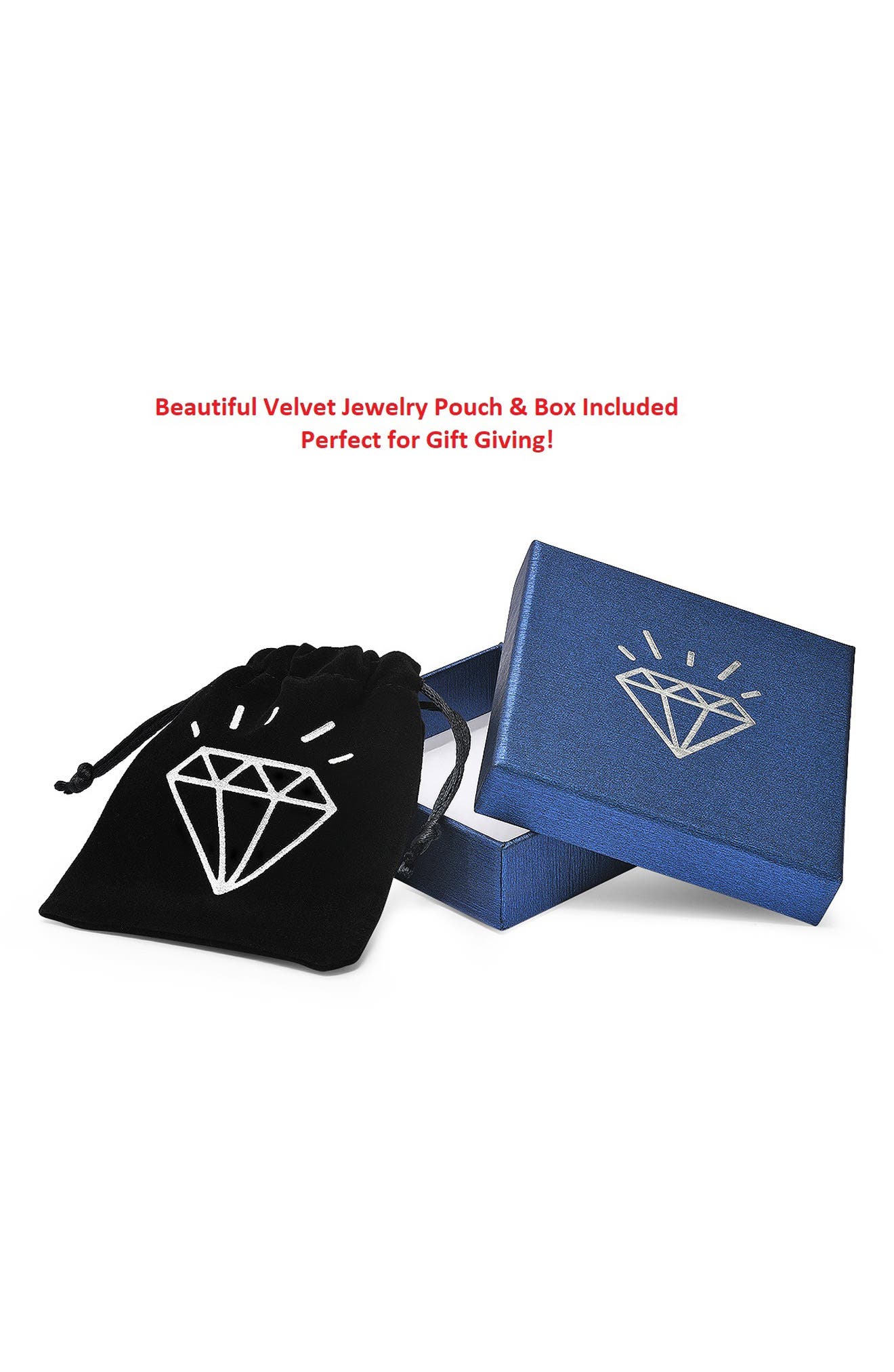 Queen Jewels Sterling Silver Celestial Cubic Zirconia Drop Necklace