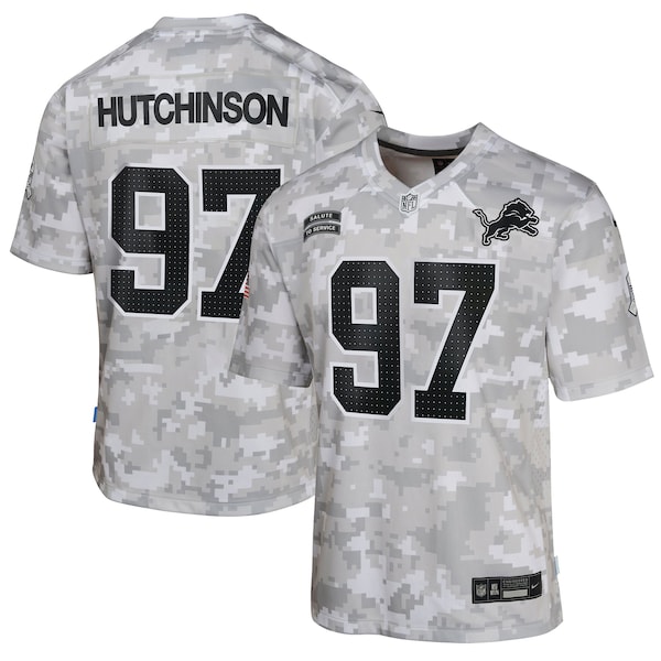 Aidan Hutchinson Detroit Lions Nike Youth 2024 Salute to Service Game Jersey - Arctic Camo