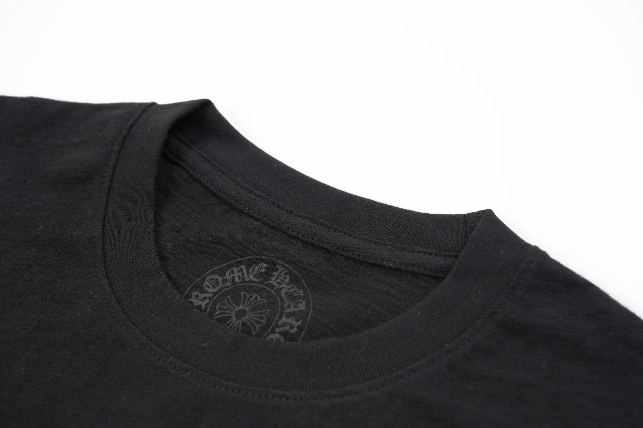 Chrome Hearts Black Pocket Cross Leather Label T-Shirt product photo from LabelPicks