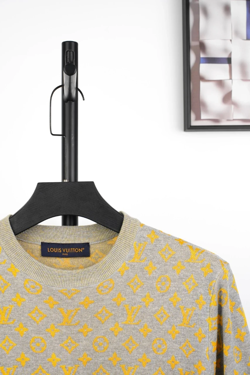 Louis Vuitton Beige Monogram Jacquard Knit T-Shirt product photo from LabelPicks