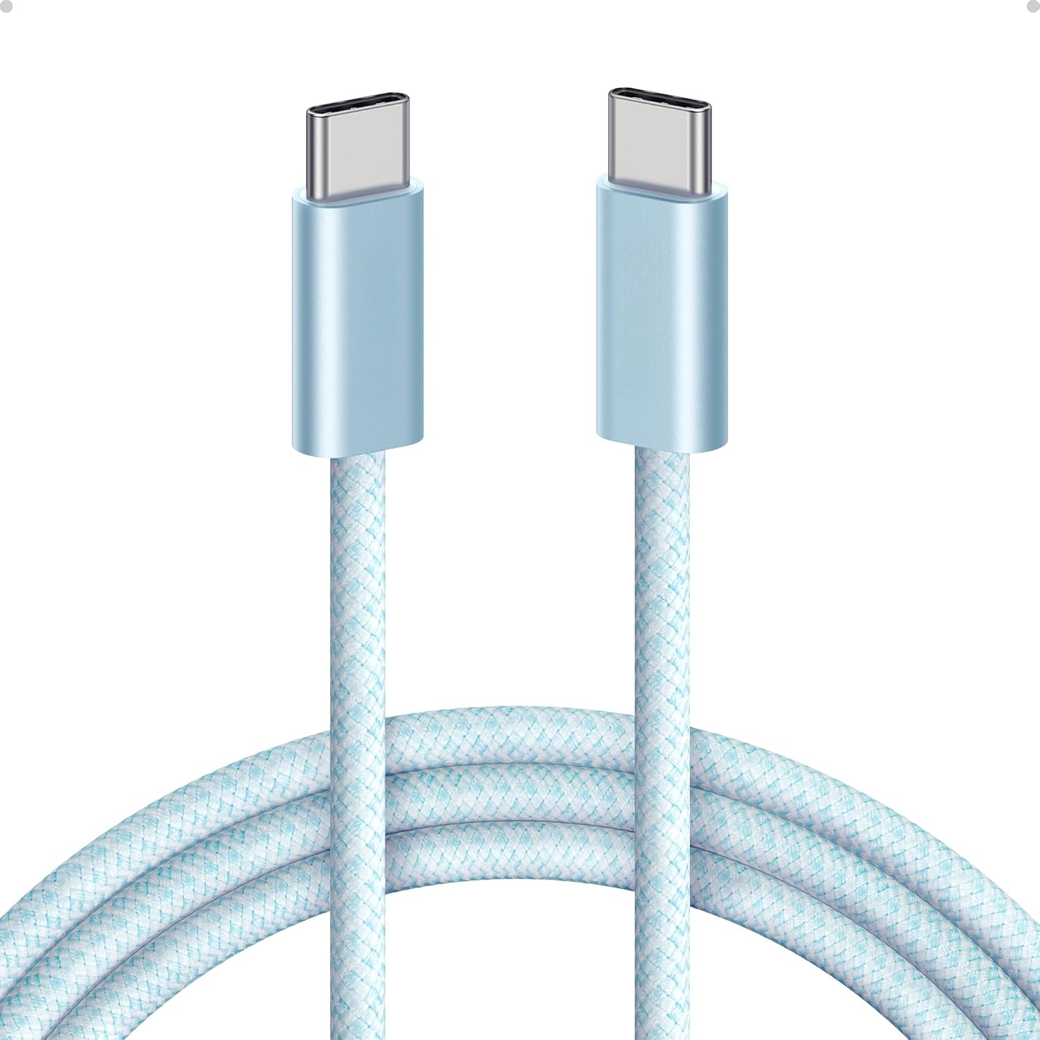 USB C to USB C Cable, 240W Fast Charging Cable (6 ft, Blue) (2.4m, Blue)