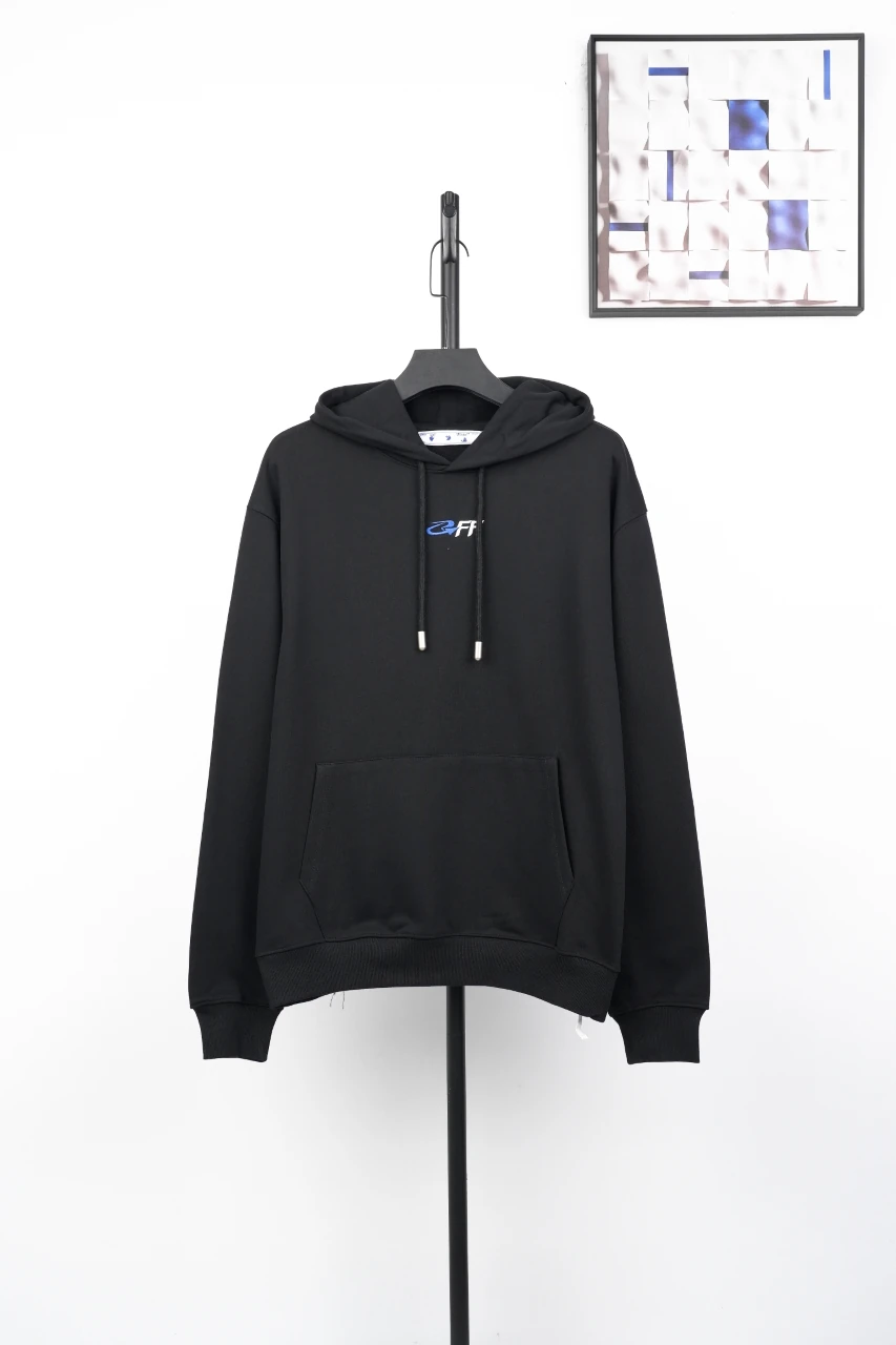 Off-White Black Blue OFF Globe Arrow Hoodie product photo from LabelPicks