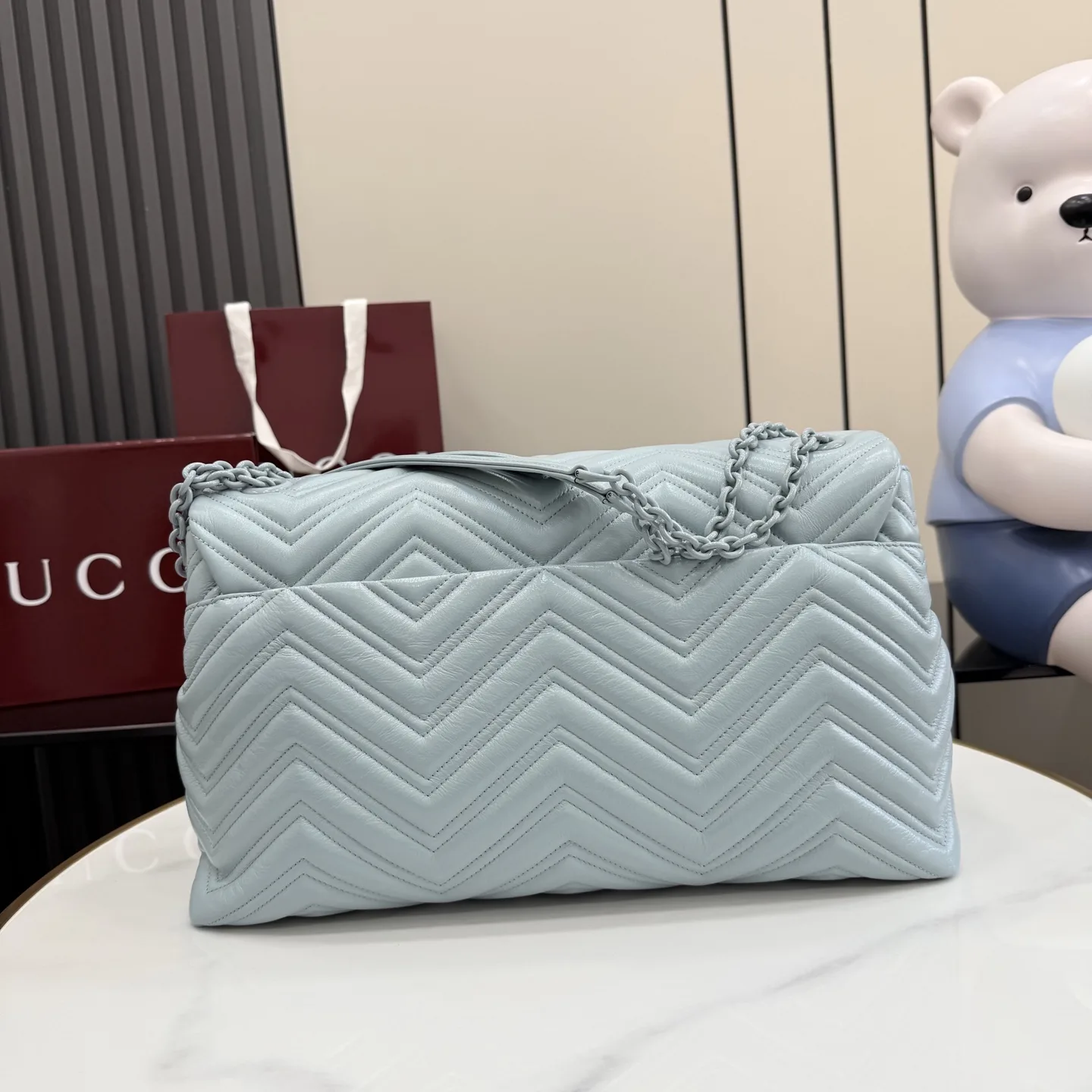 Gucci Marmont Blue GG Supreme Canvas Shoulder Bag product photo from LabelPicks