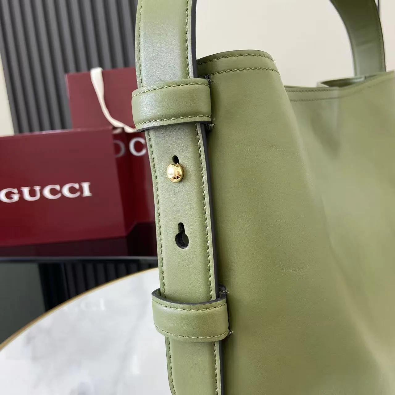 Gucci Green Smooth Leather Tote Bag product photo from LabelPicks