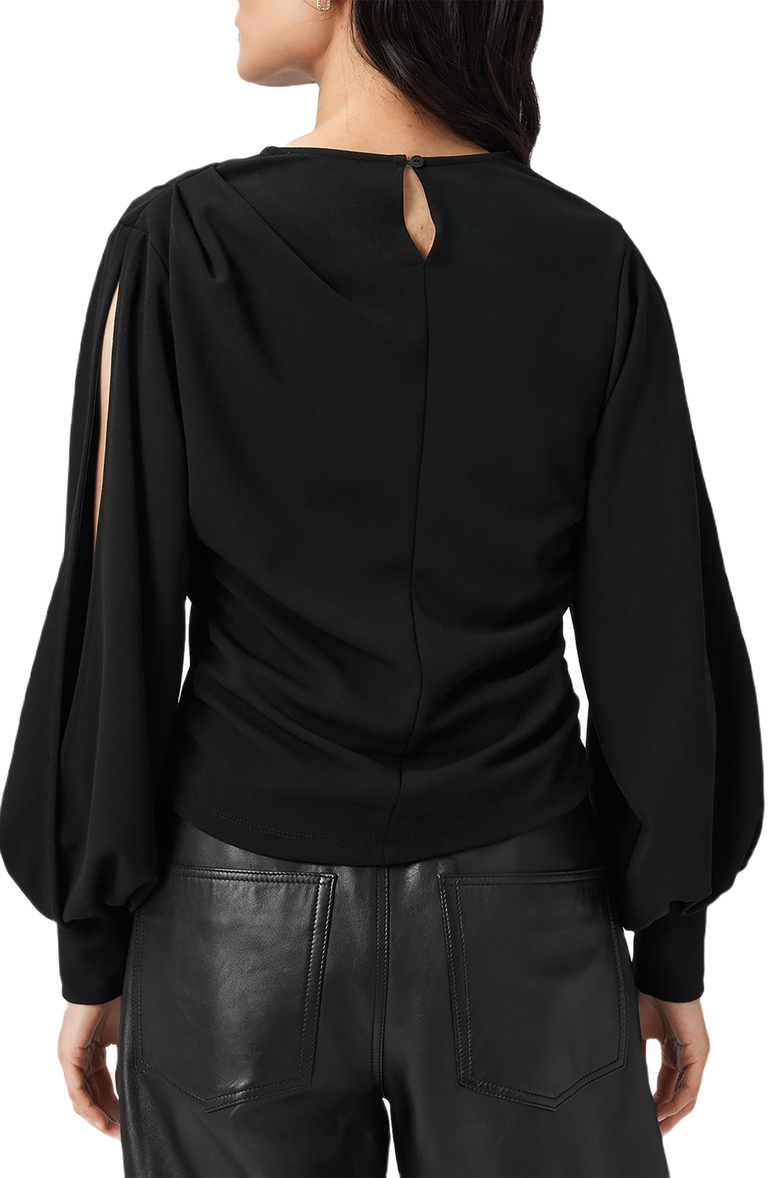 AllSaints Klara Twist Split Sleeve Top