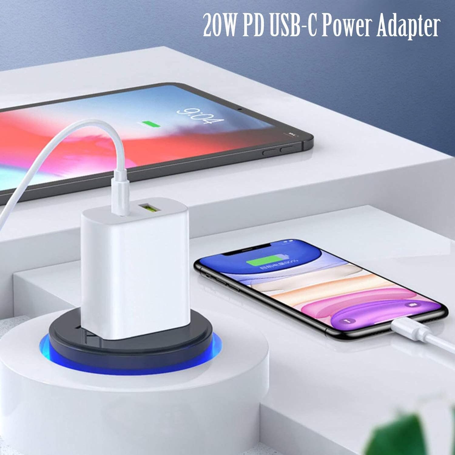 2 Pack USB C Charger Block, Dual Port Type C Wall Charger Charging Power Adapter Cube for iPhone 14/14 Pro/14 Pro Max/14 Plus/13/12/11, XS/XR/X, iPad, Samsung, and More