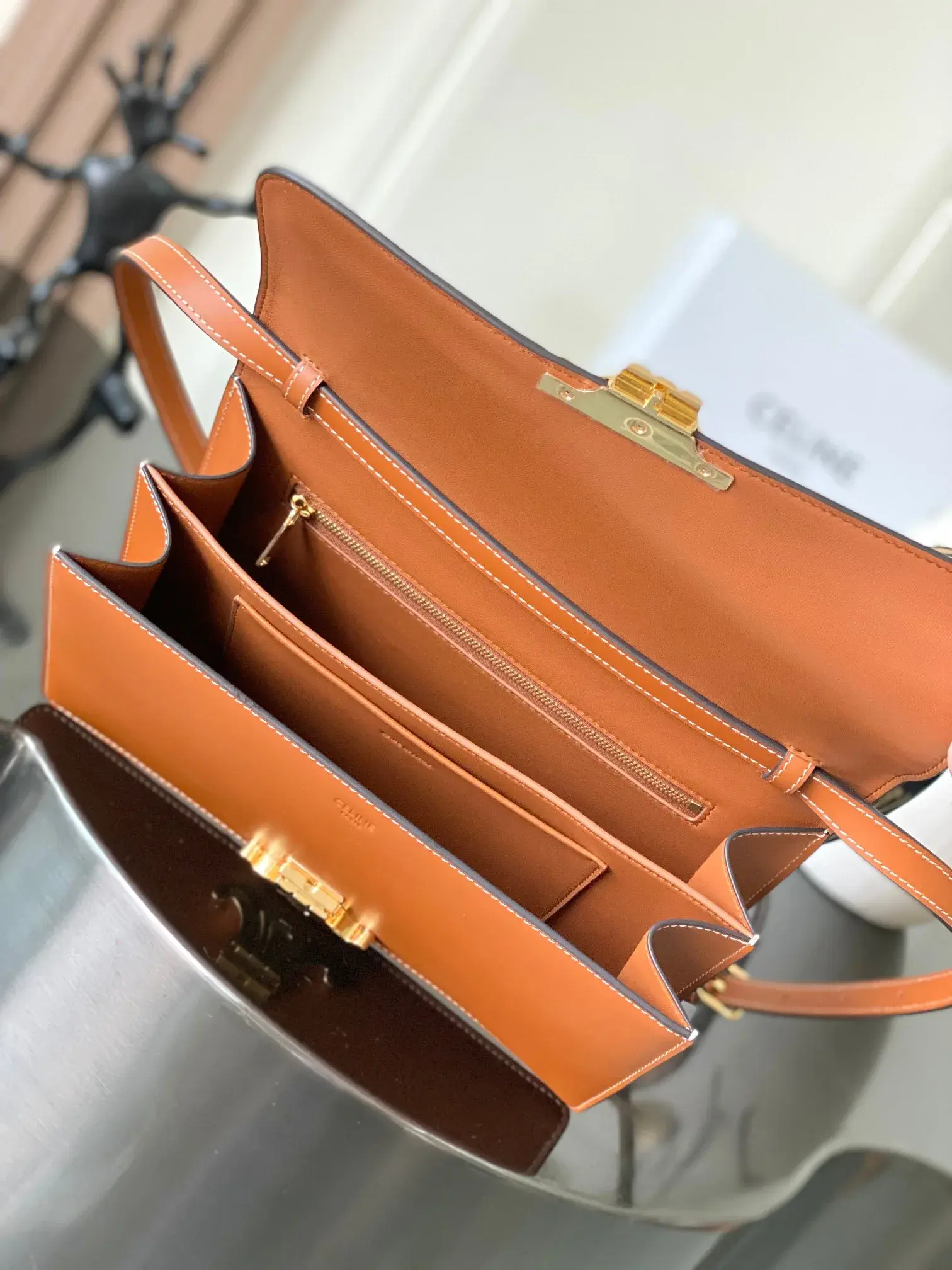 Celine Triomphe Calfskin Crossbody Bag product photo from LabelPicks