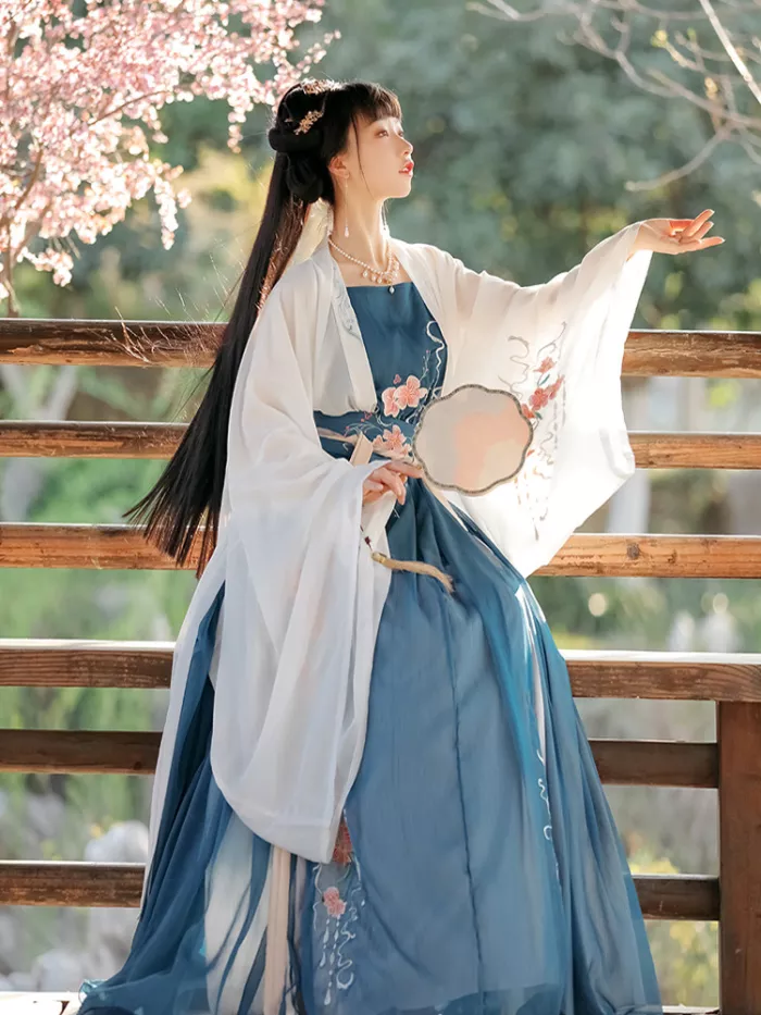Cicada Pei Hanfu female original authentic Chinese style waist skirt summer suit student costume spring and summer
