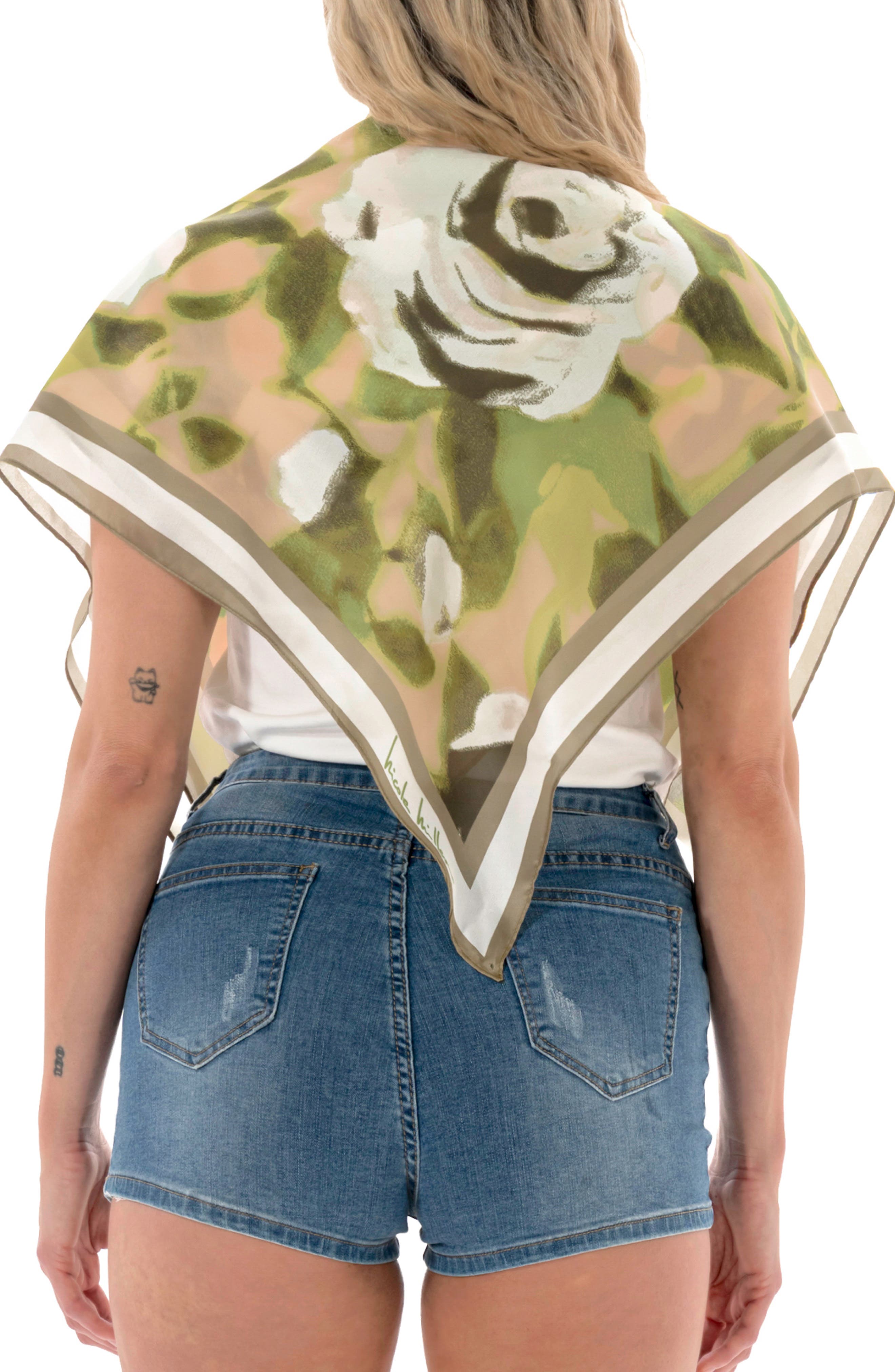 Nicole Miller Floral Square Scarf