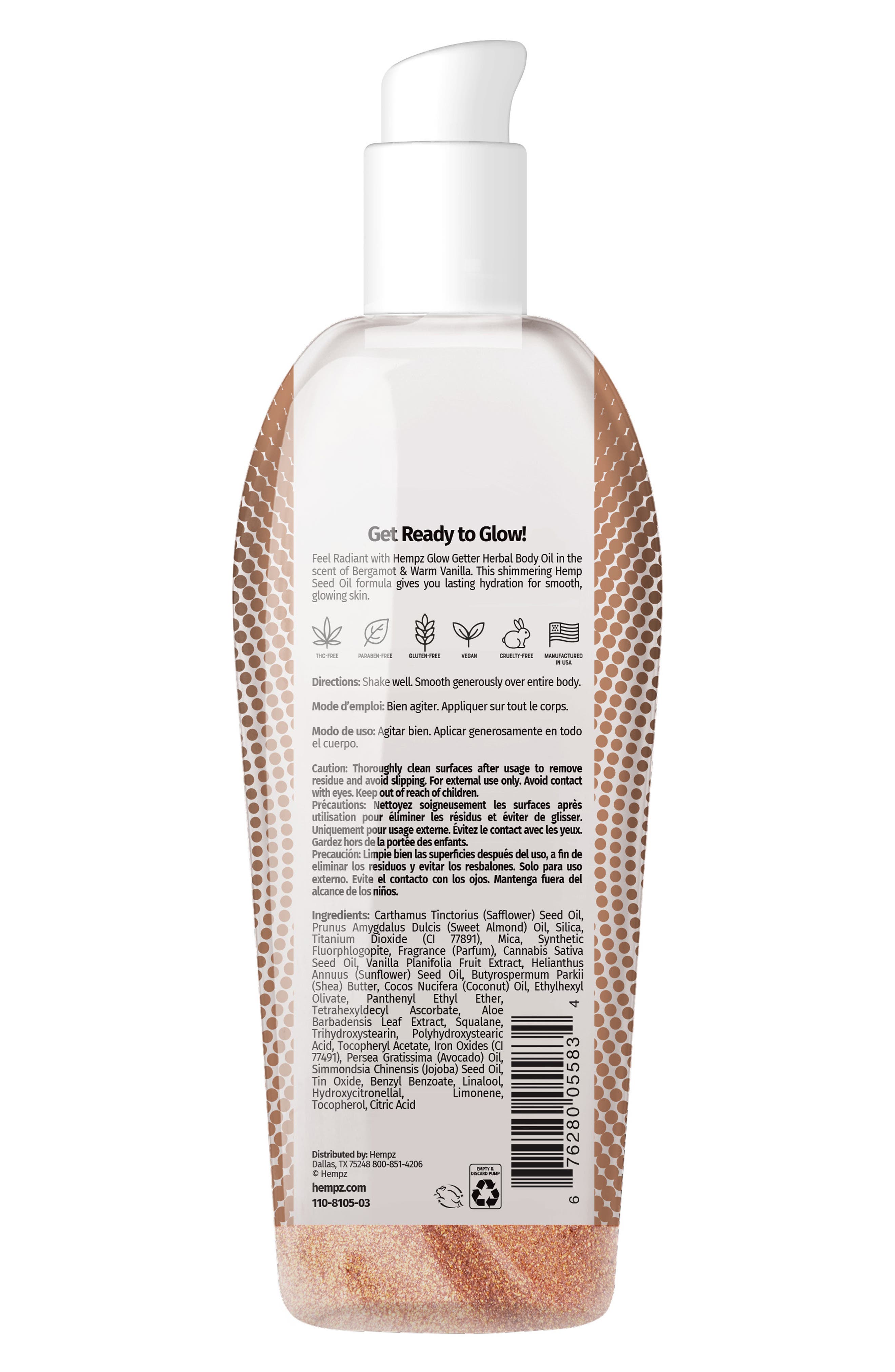 HEMPZ Glow Getter Herbal Body Oil