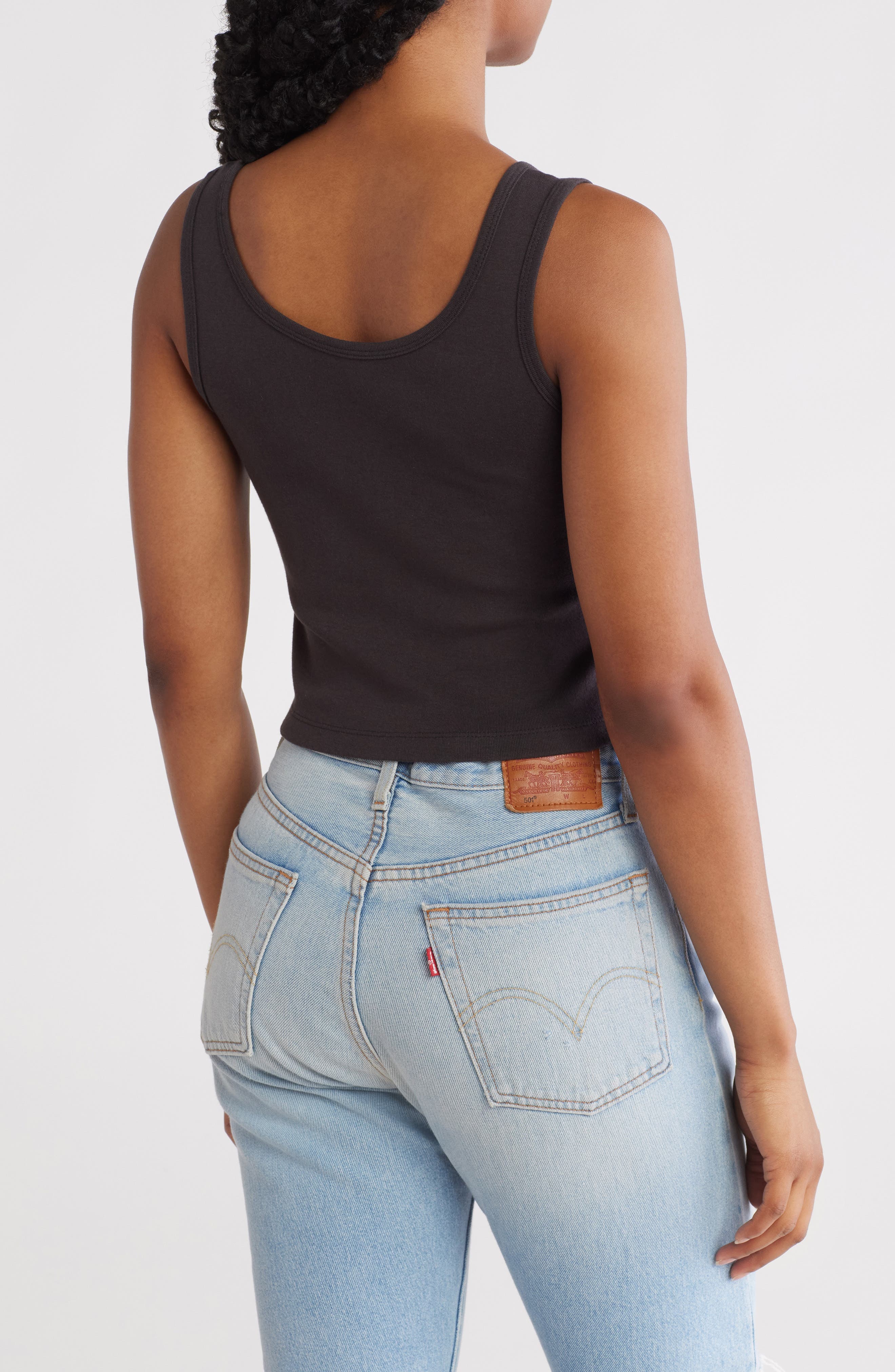Hurley Roasted Scoop Neck Crop Tank
