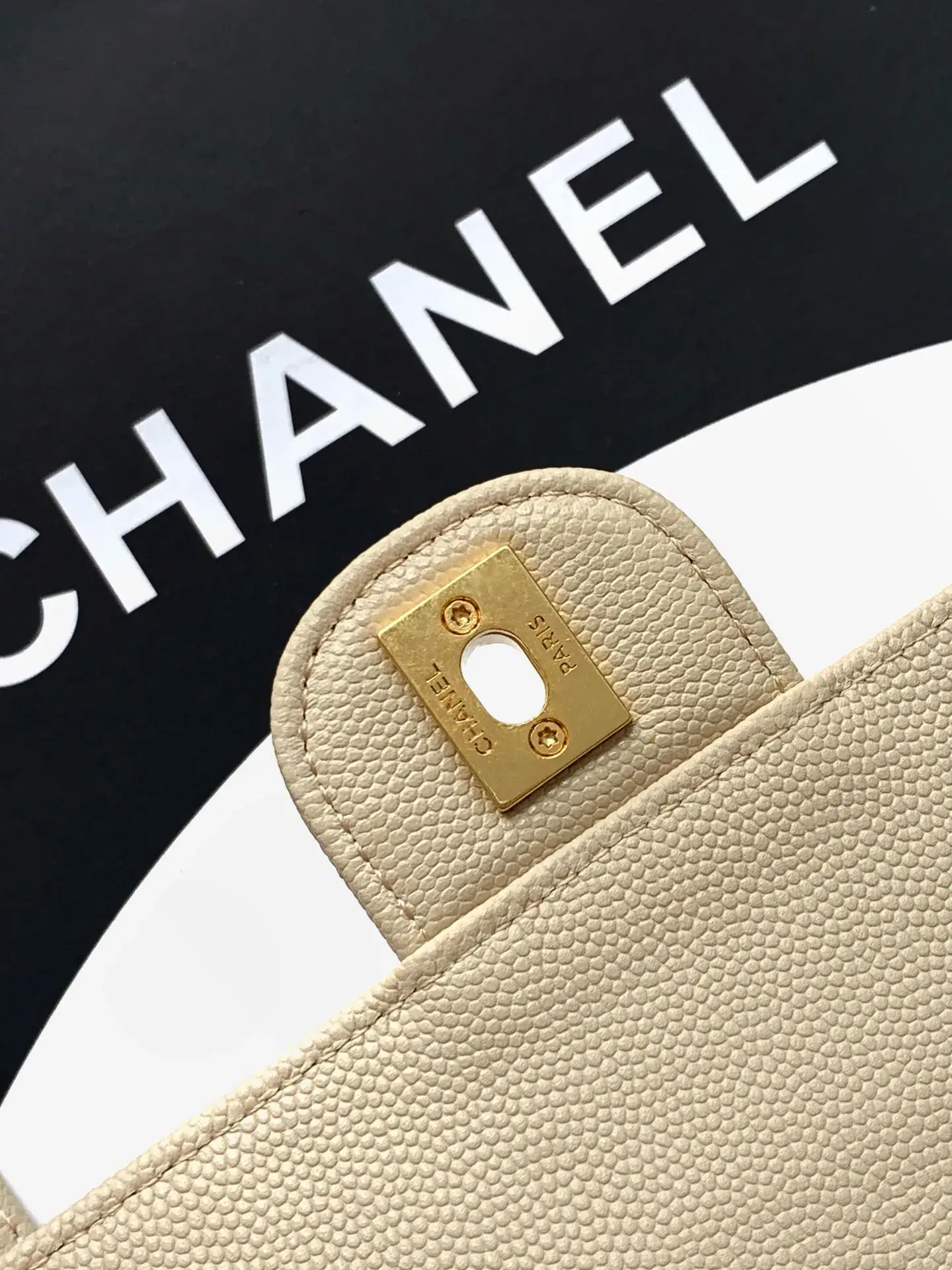 Chanel Beige Quilted Leather Top Handle Bag product photo from LabelPicks