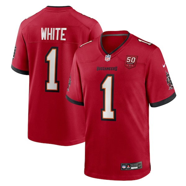 Rachaad White Tampa Bay Buccaneers Nike 50th Anniversary Team Game Jersey - Red
