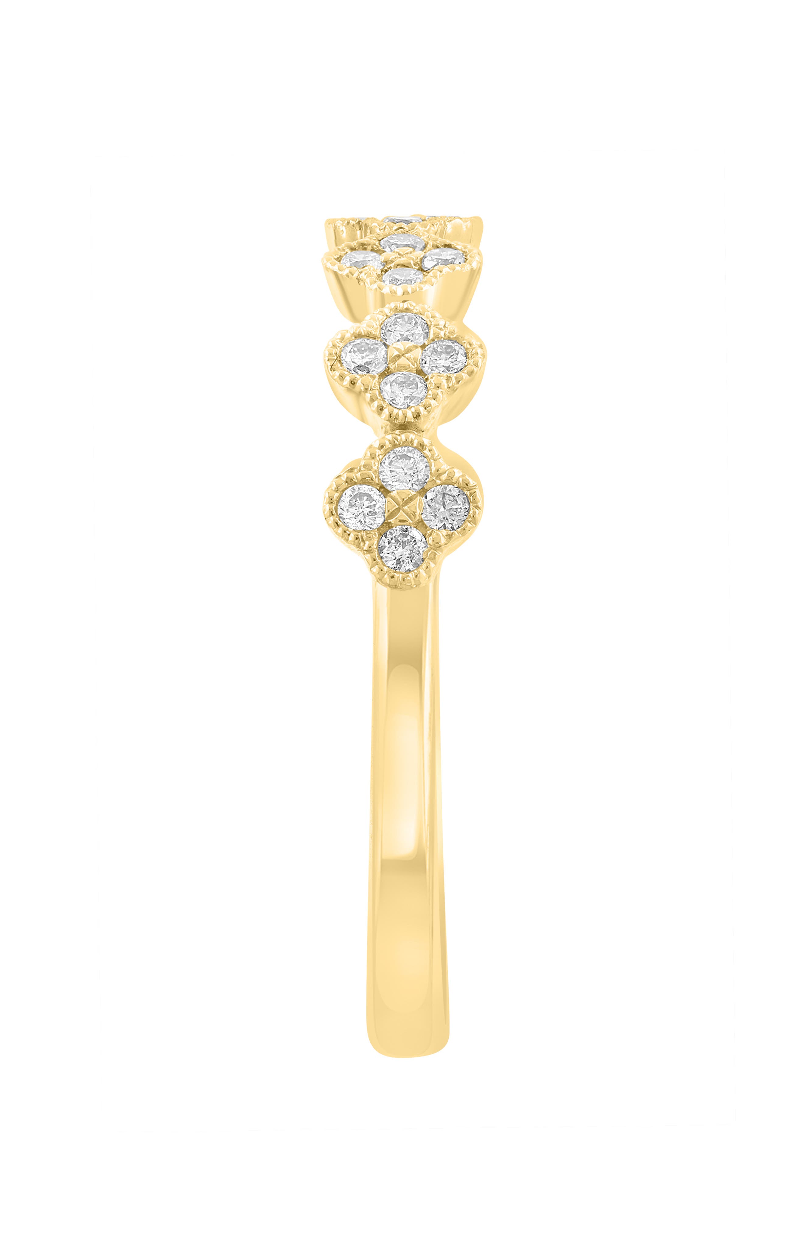 EFFY Diamond Quatrefoil Band Ring