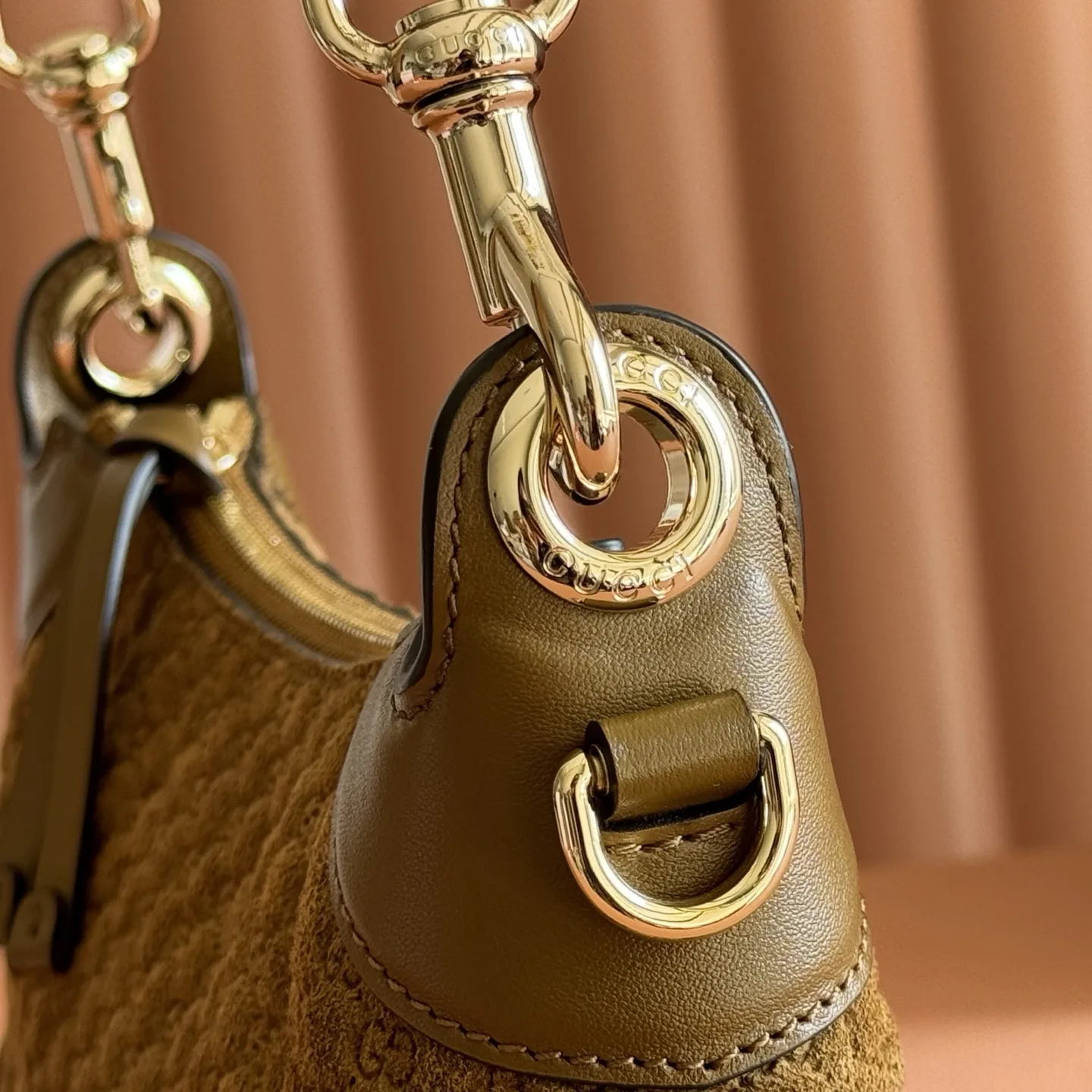 Gucci Brown Suede Leather Shoulder Bag product photo from LabelPicks