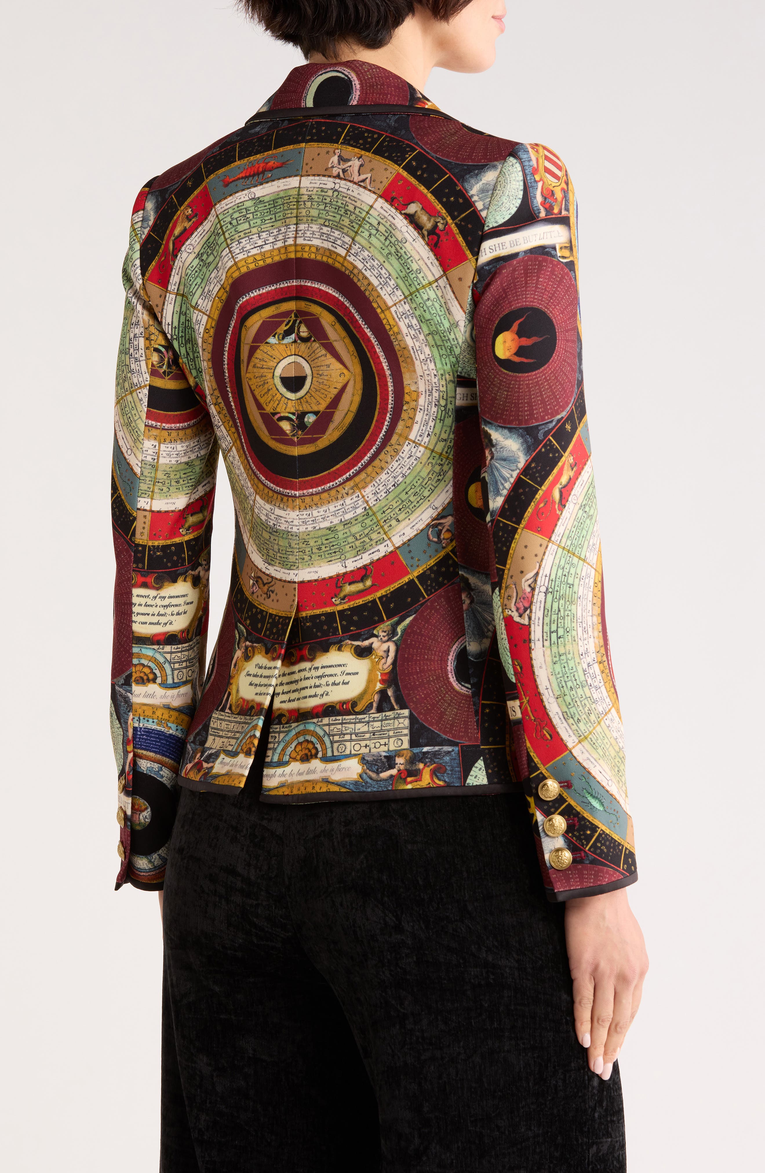 Alice + Olivia Mya Notch Lapel Fitted Blazer
