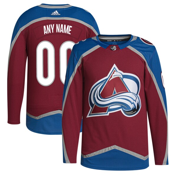 Colorado Avalanche adidas  Home  Primegreen Authentic Custom Jersey - Burgundy