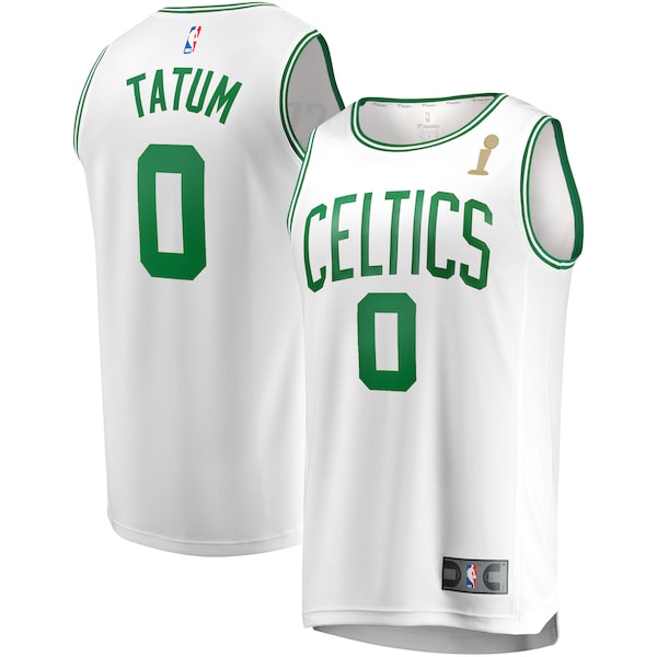Jayson Tatum Boston Celtics  2024 NBA Finals Champions Fast Break Replica Player Jersey - White - Association Edition