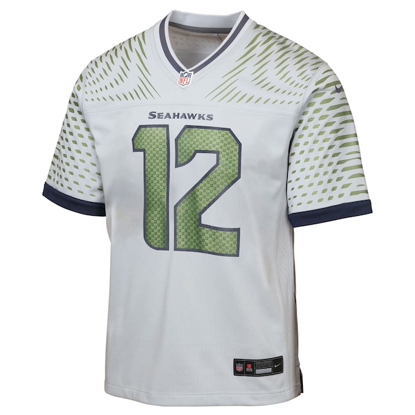 12s Seattle Seahawks Nike Youth 2025 Rivalries Collection Game Jersey - Wolf Gray