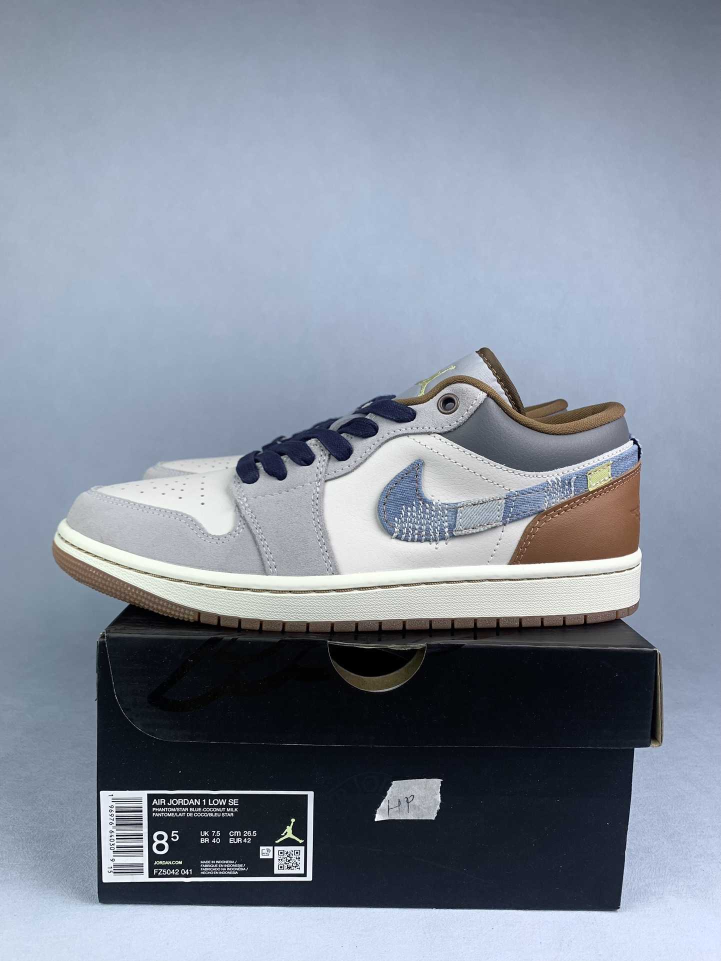 Air Jordan 1 Low SE 'Repaired Denim Swoosh' Shoes