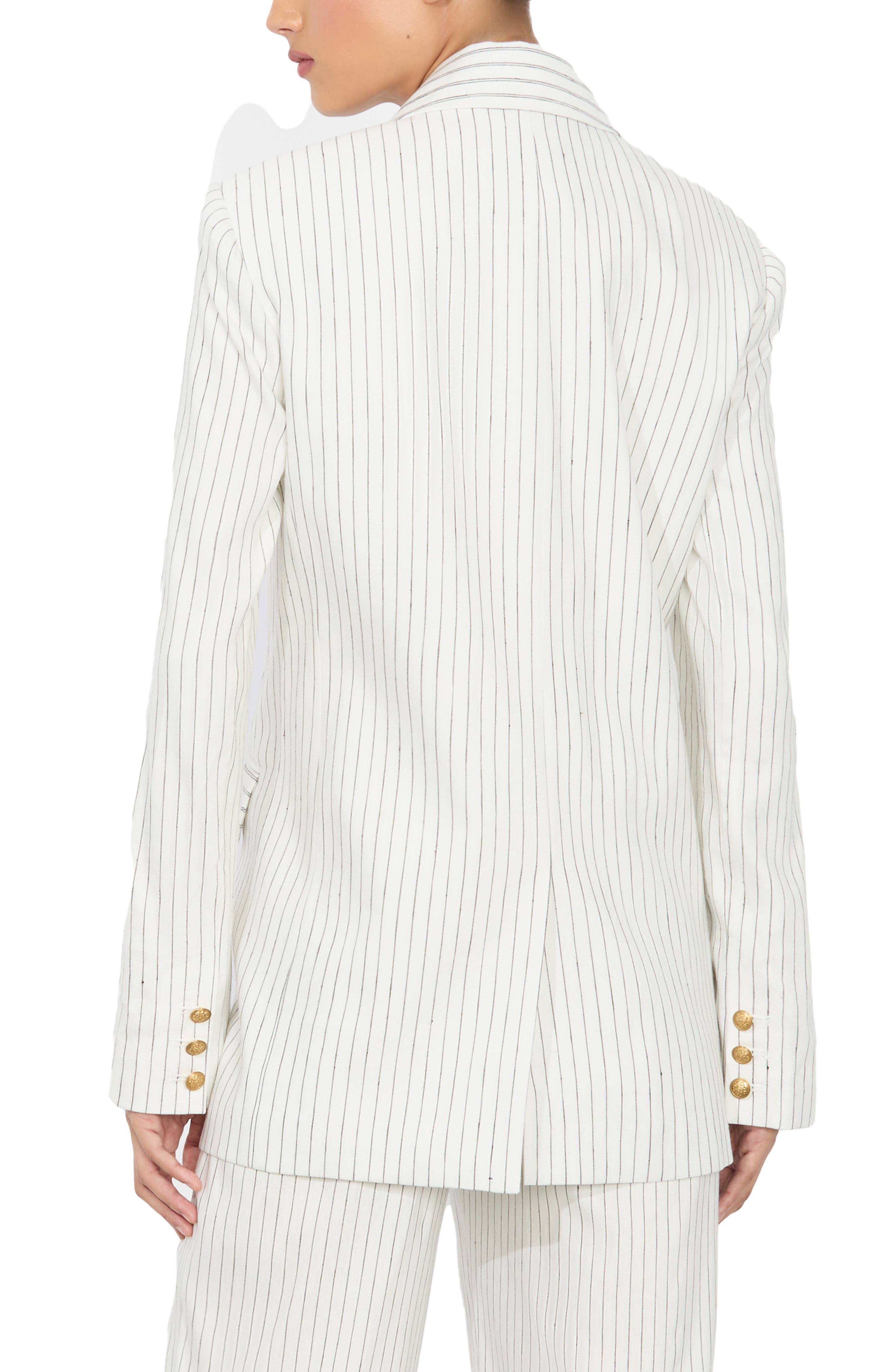 Alice + Olivia Arias Stripe Linen Blend Blazer