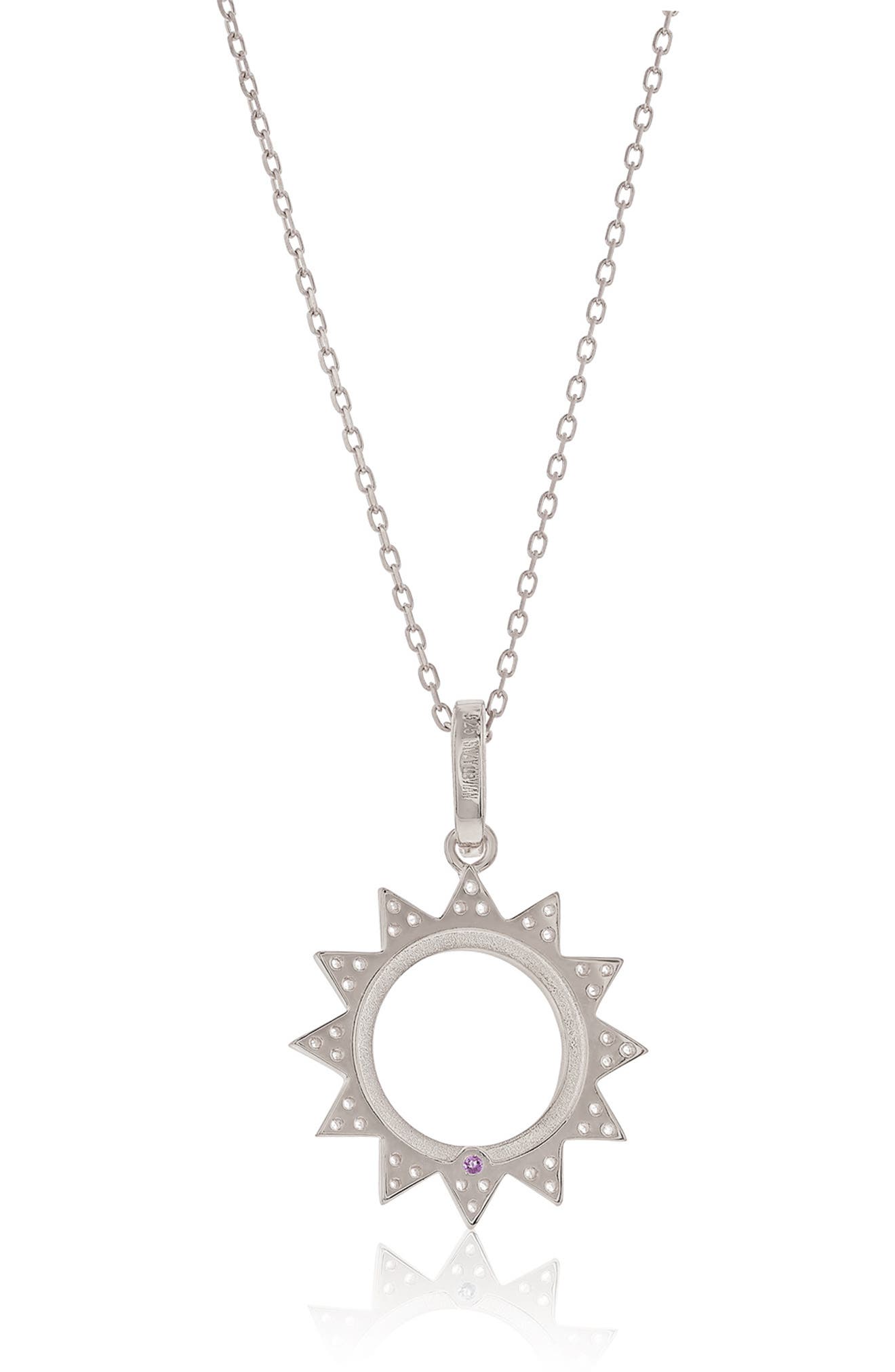 SUZY LEVIAN Cubic Zirconia Sunburst Pendant Necklace